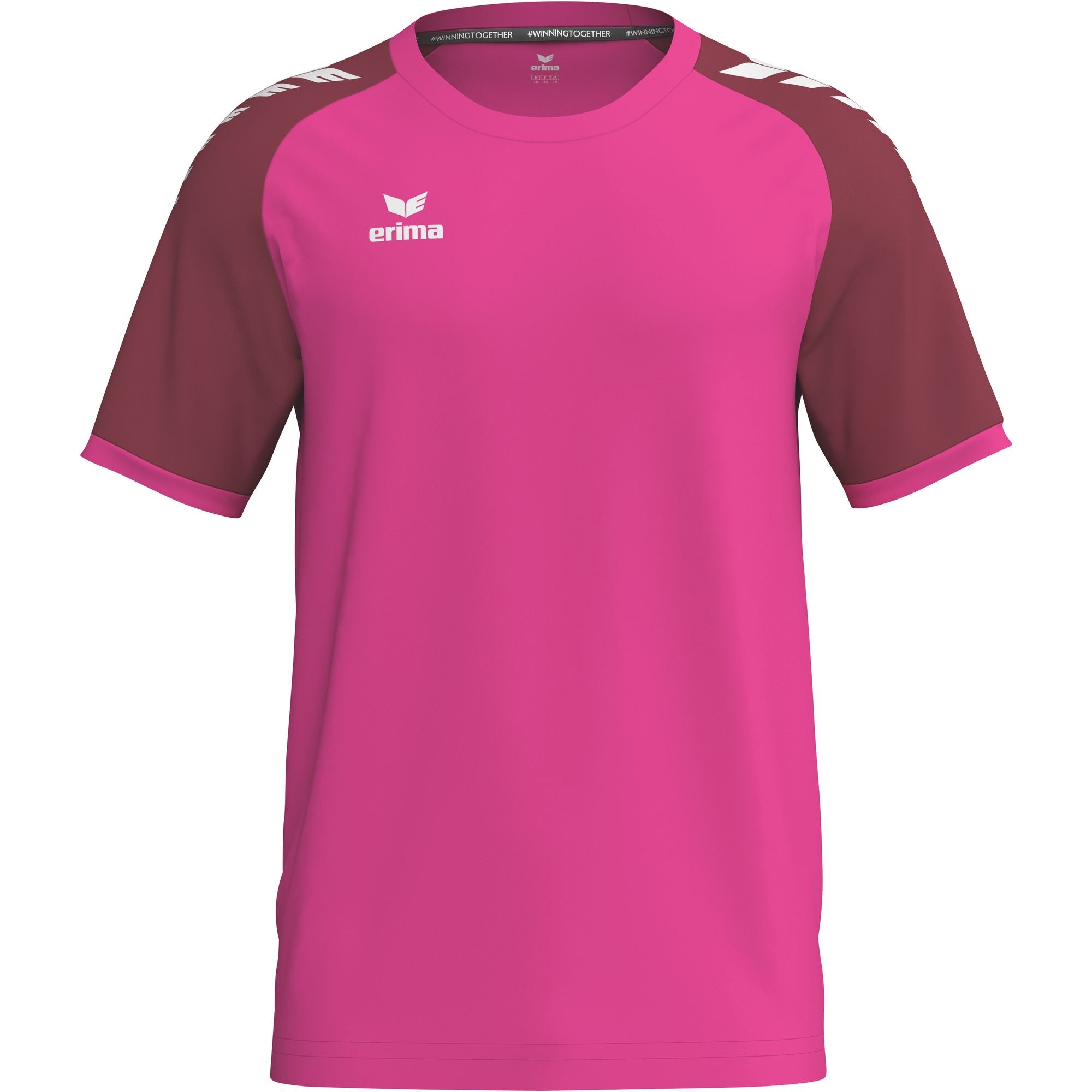 Erima Wings Jersey Manga Curta Rosa Glo/bordeaux Junior