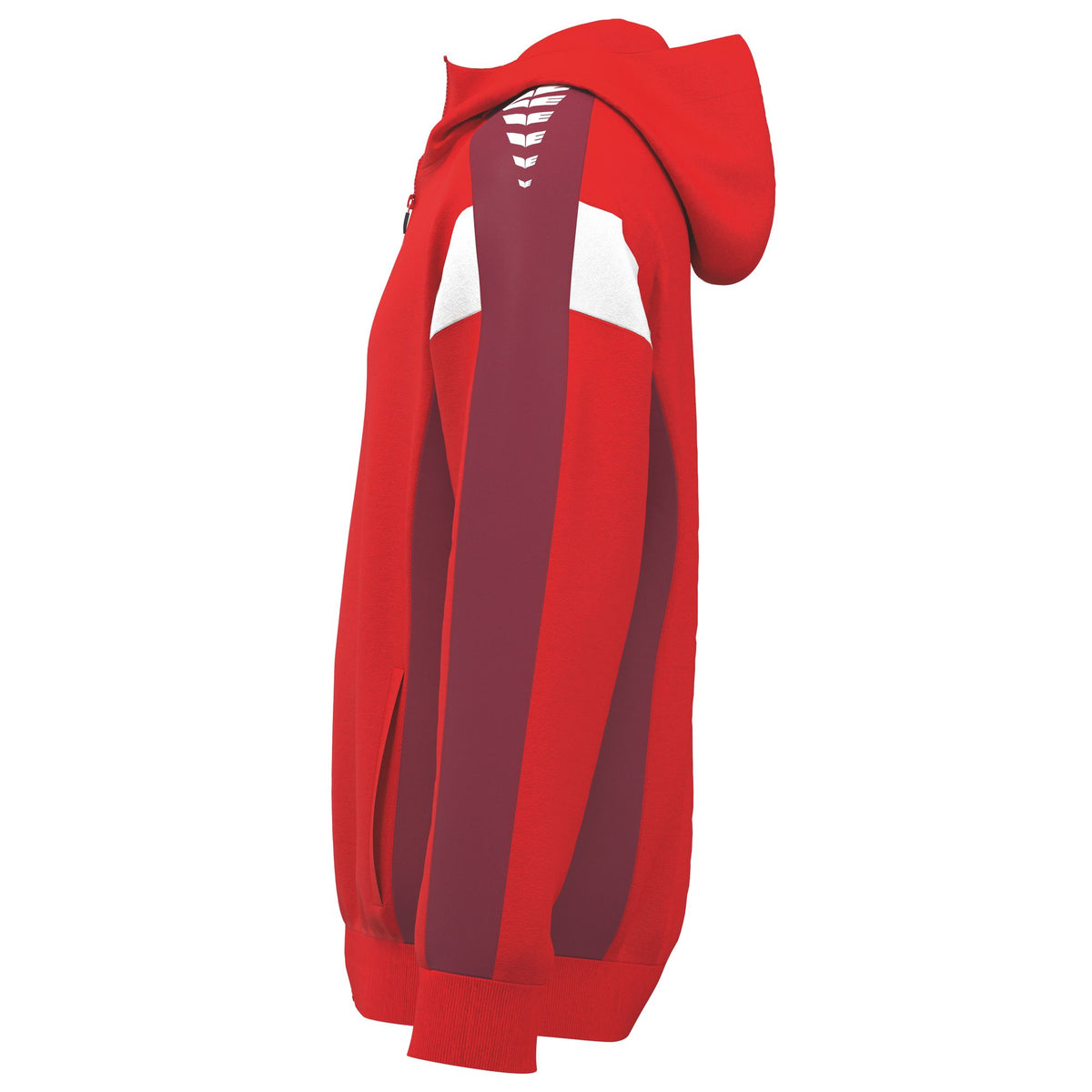 Chaqueta De Entrenamiento Erima Celebrate 125 Con Capucha Rojo/nuevo Burdeos Junior