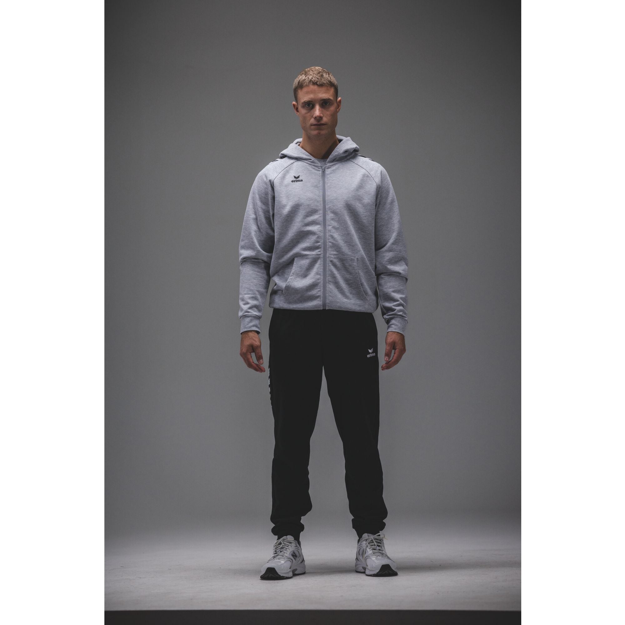Erima Cmpt Wings Hoody Jacket Grey Marl Junior