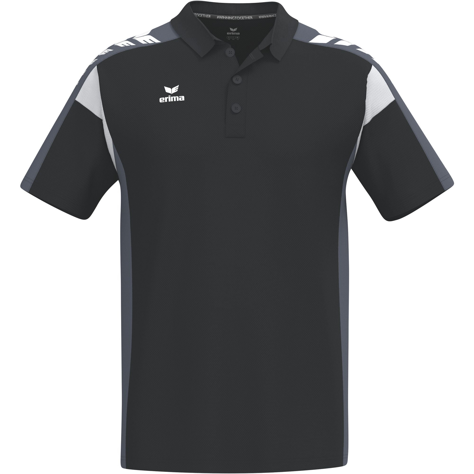Erima Celebrate 125 Poloshirt Funktion Schwarz/Schiefergrau