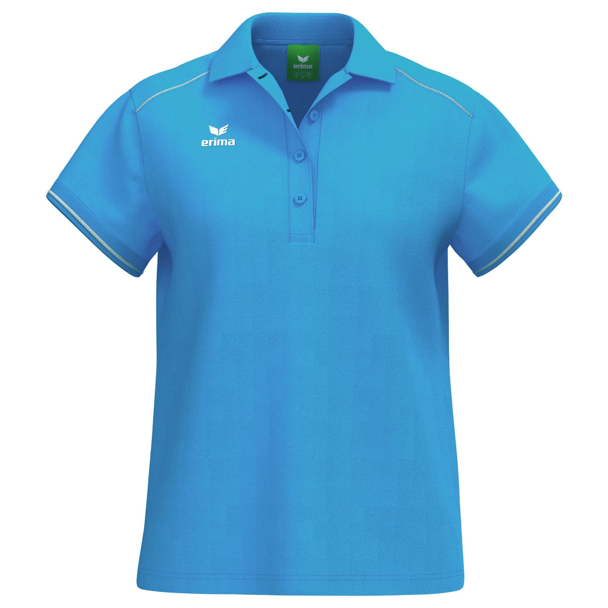 Erima Cmpt Poloshirt Curacao/hvid
