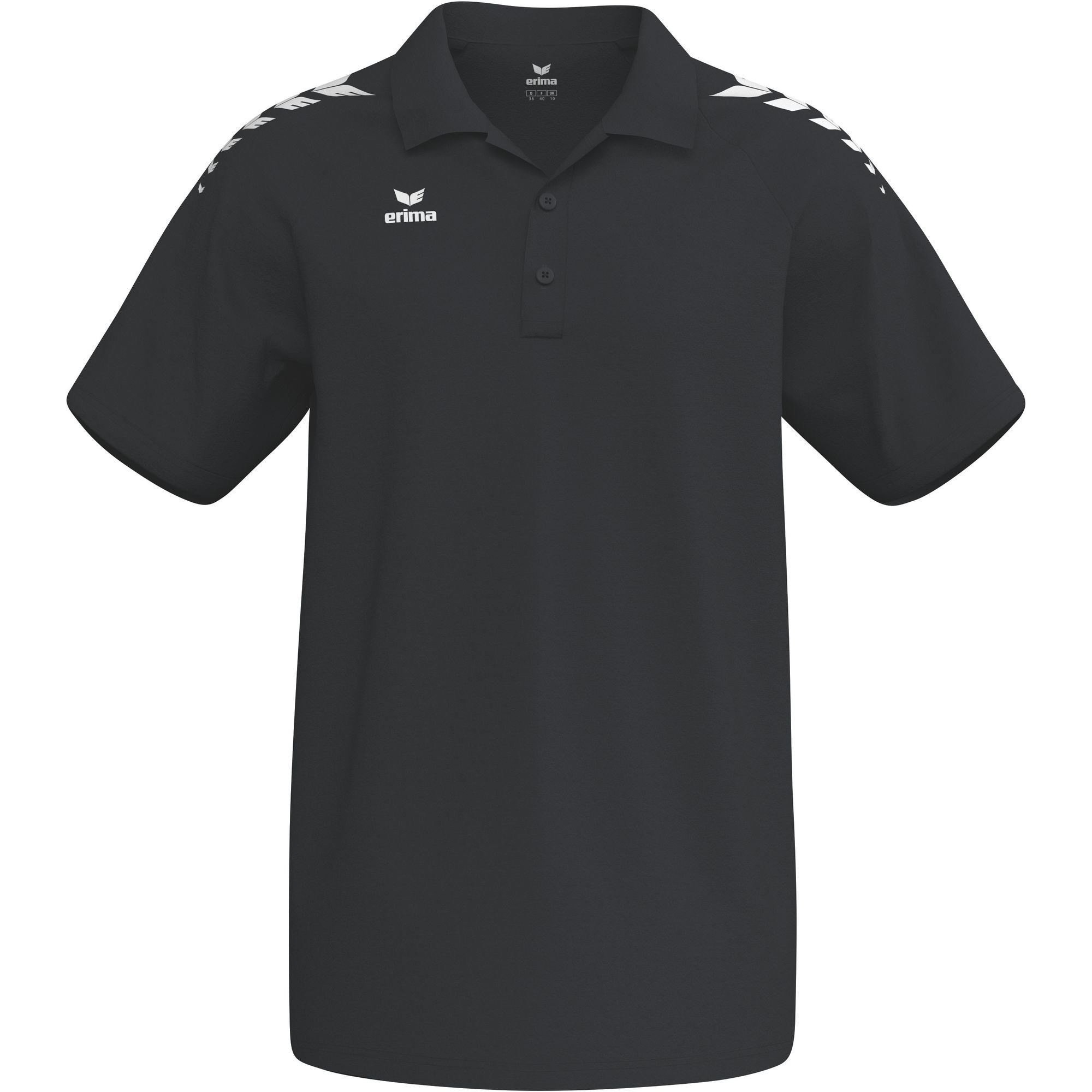 Erima Cmpt Wings Poloshirt Schwarz/Weiß