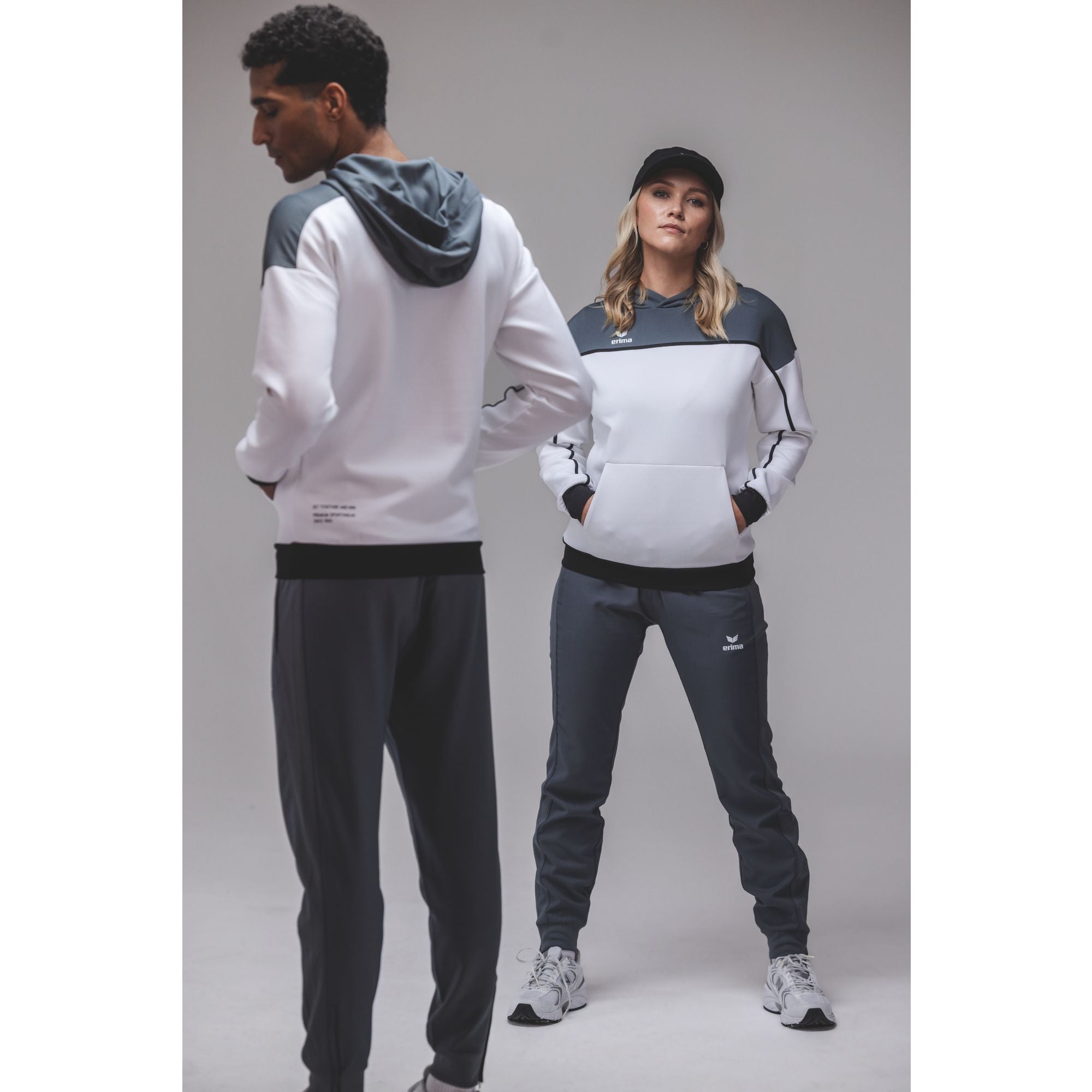 Erima Change By Erima Hoody Wit/leigrijs/zwart Junior