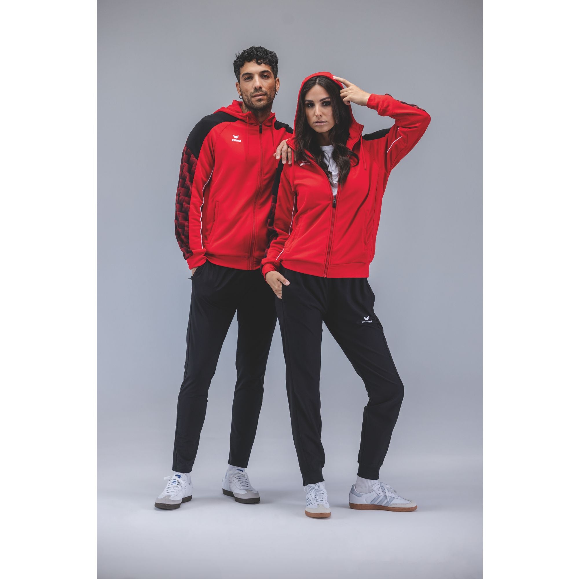 Erima Evo Star Training Jacket With Hood Red/black
