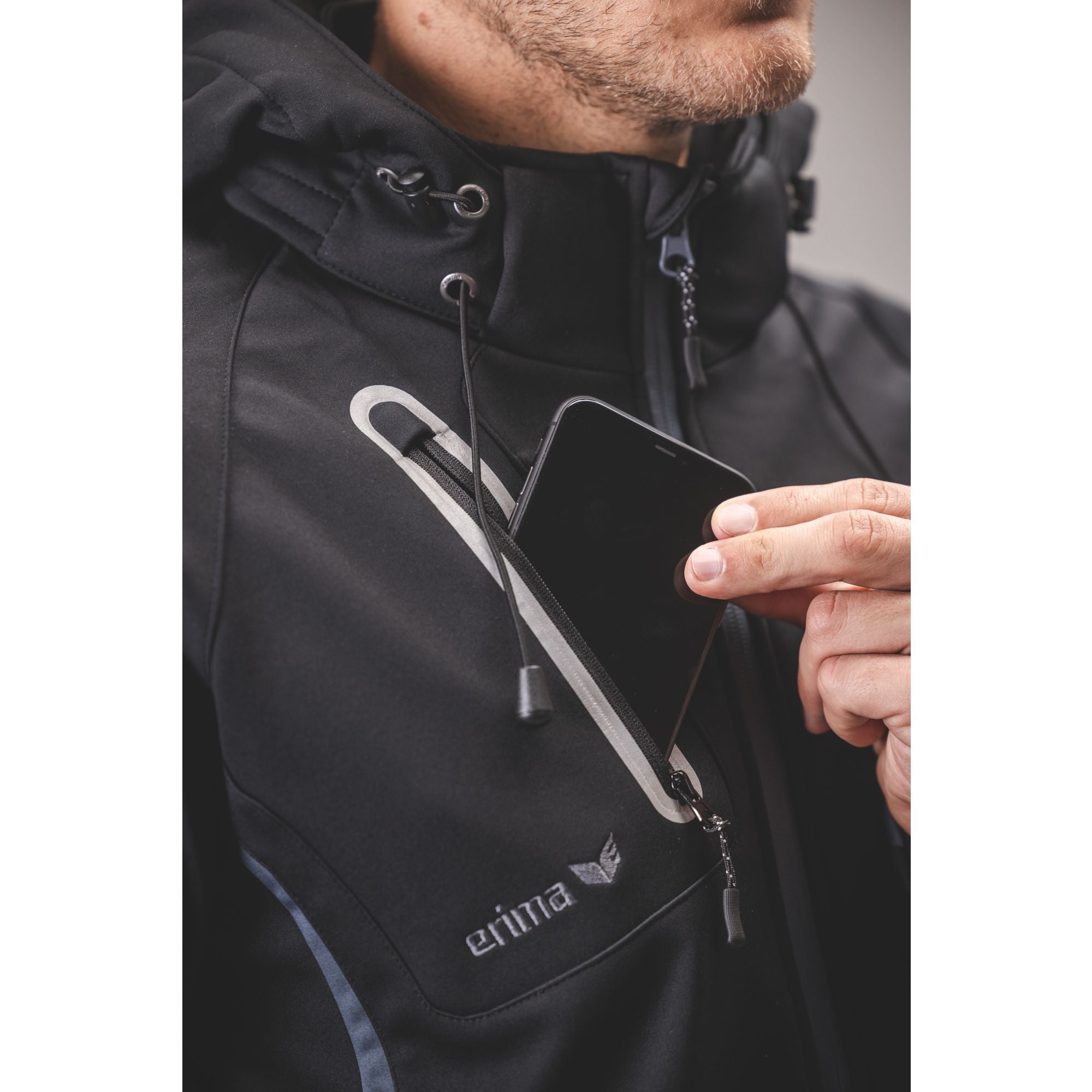 Chaqueta Erima Softshell Función Negra