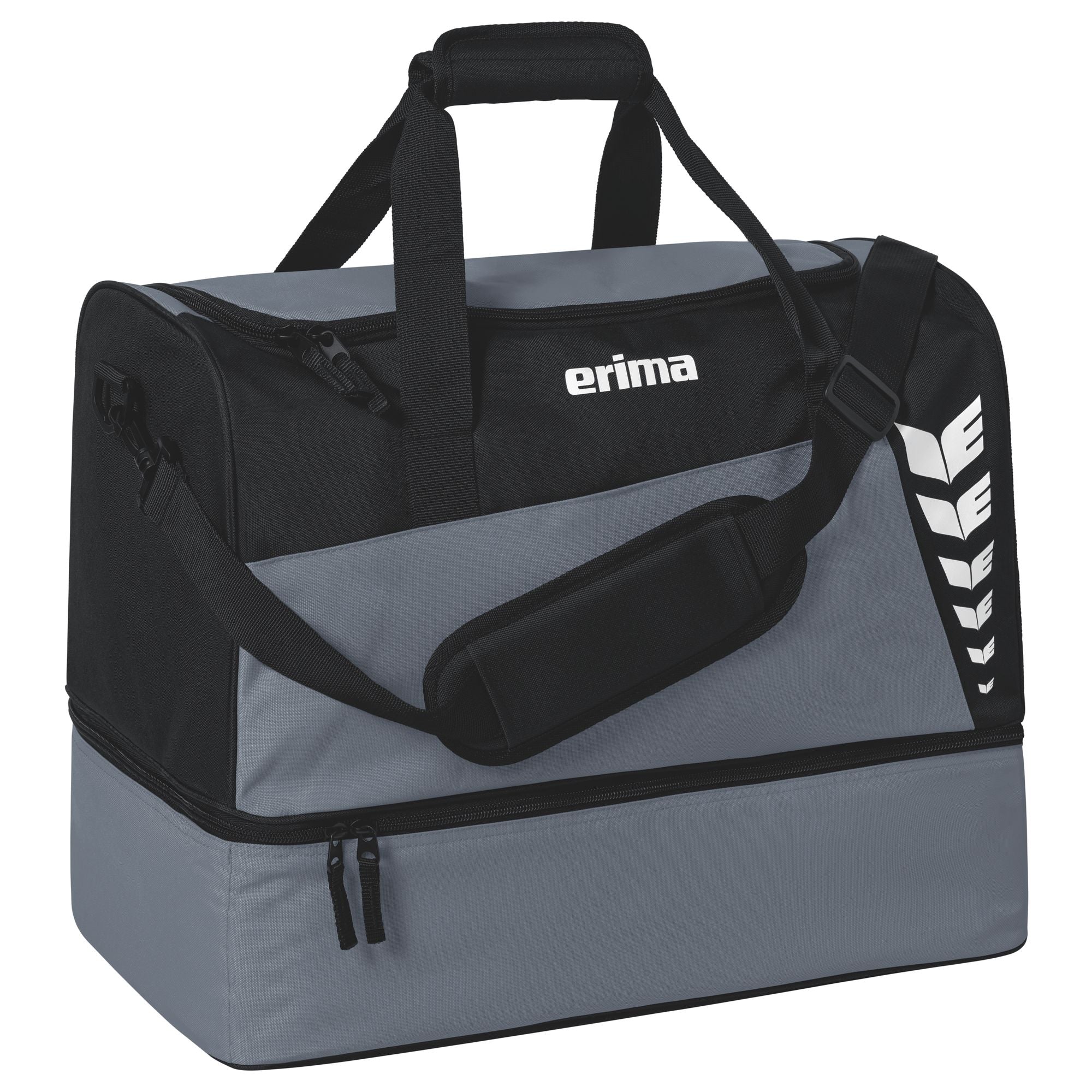 Erima Six Wings Sports Bag With Bottom Compartment Slate Grey/black