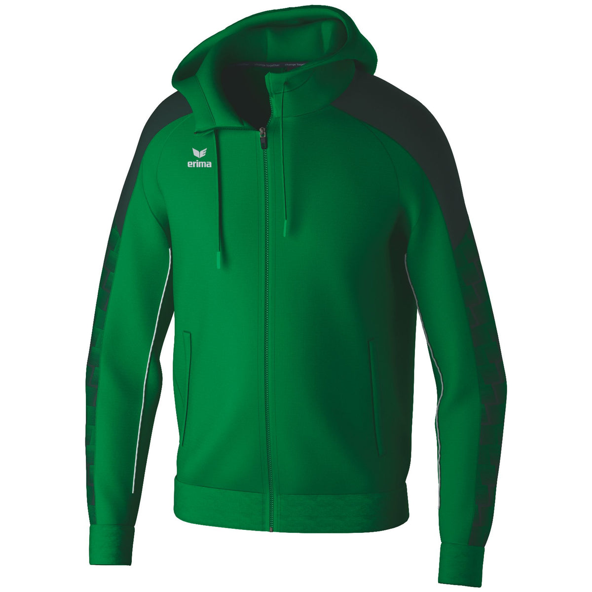 Erima Evo Star edzőkabát kapucnival Emerald/pine Grove
