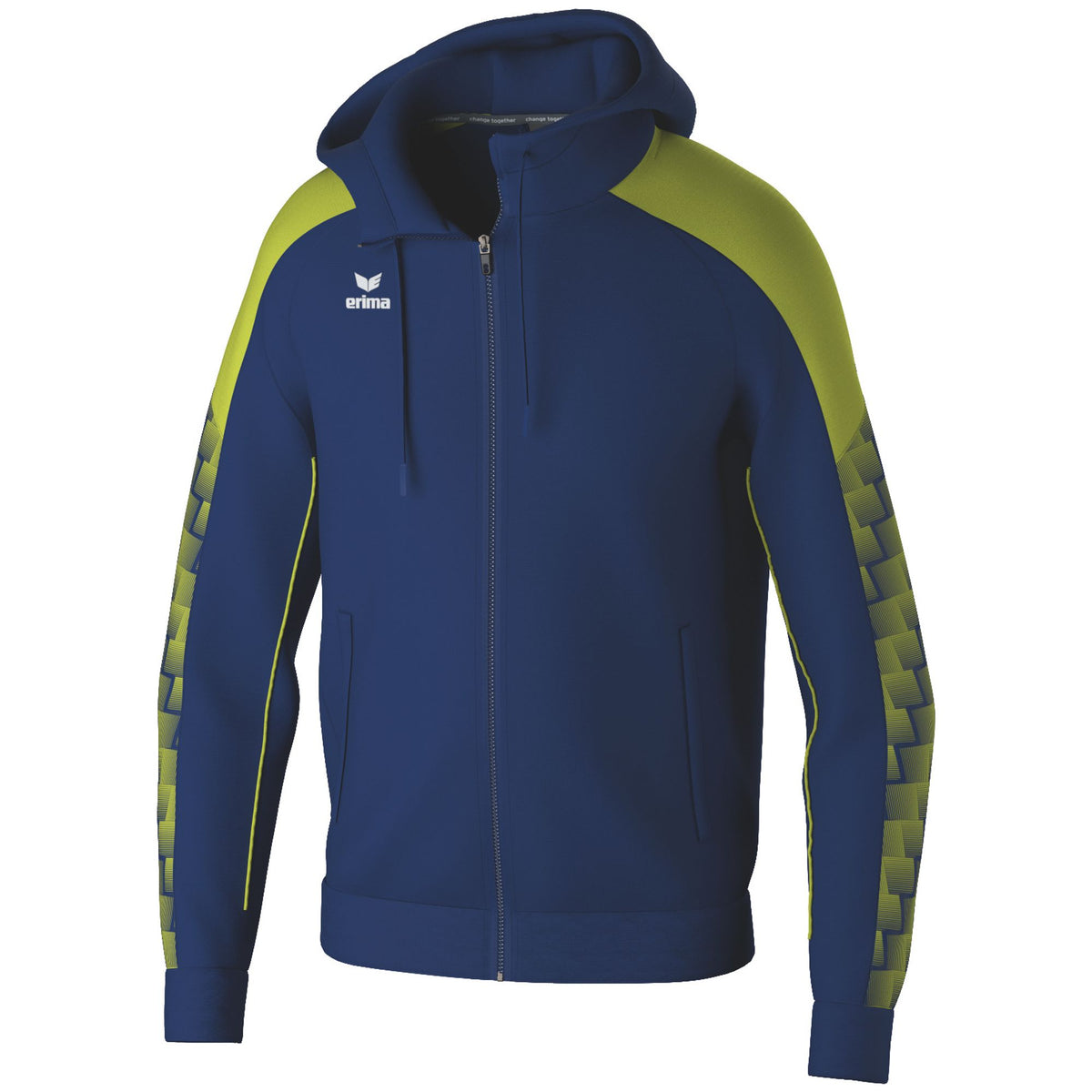 Erima Evo Star edzőkabát kapucnival New Navy/lime