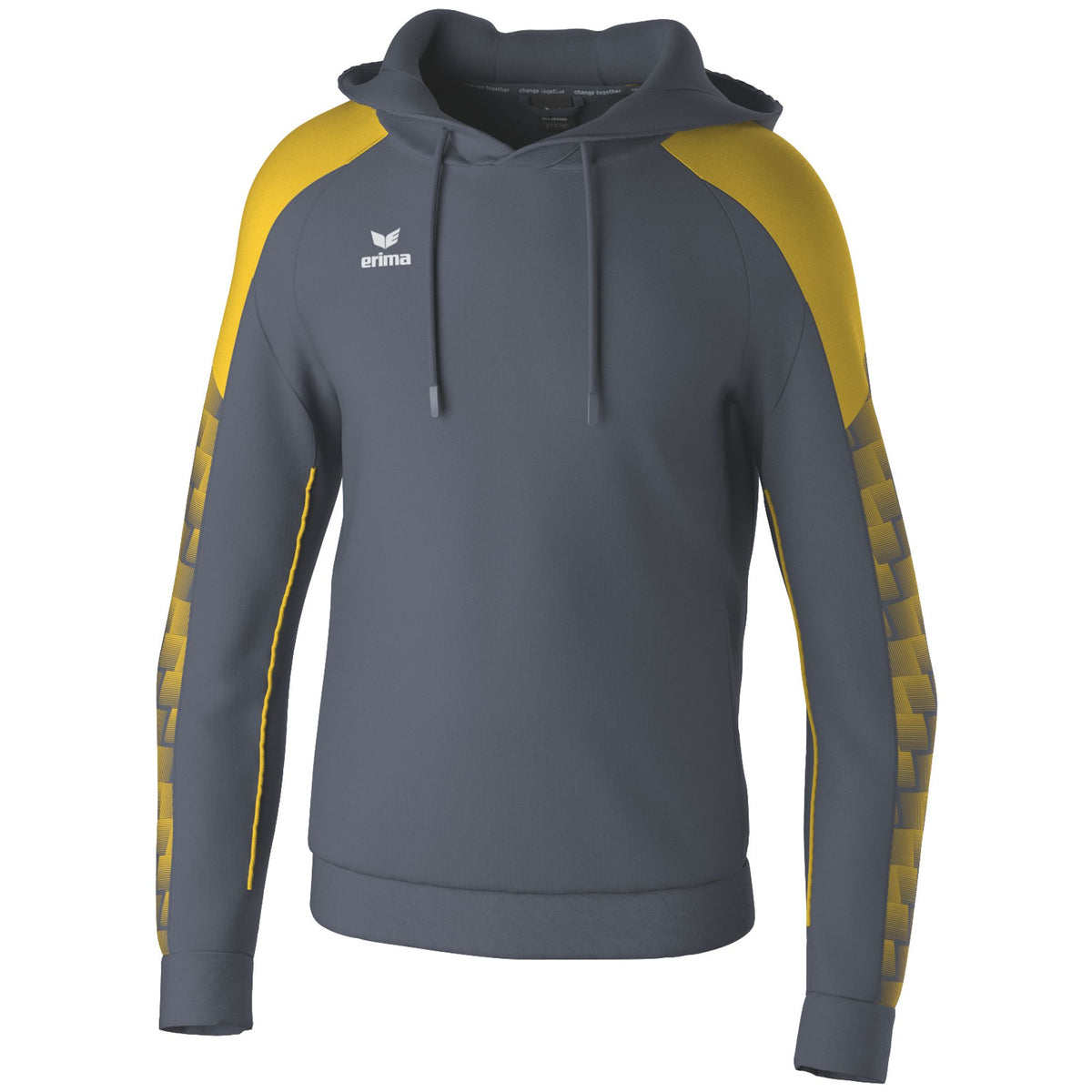 Bluza z kapturem Erima Evo Star w kolorze łupkowo-szarym/żółtym