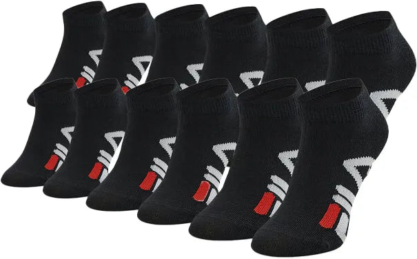 Kindersokken Fila Stocks Invisible 6-Pack Uni Zwart Zwart 27-30