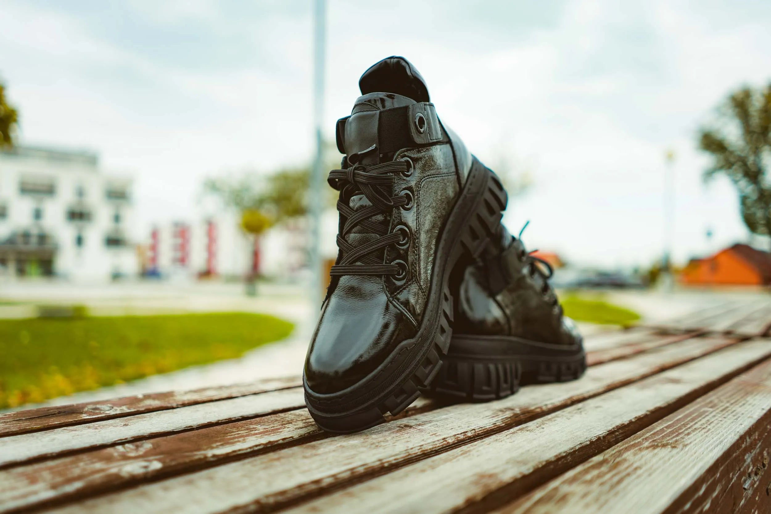Damen-Lederschuhe Nell 157 Schwarz