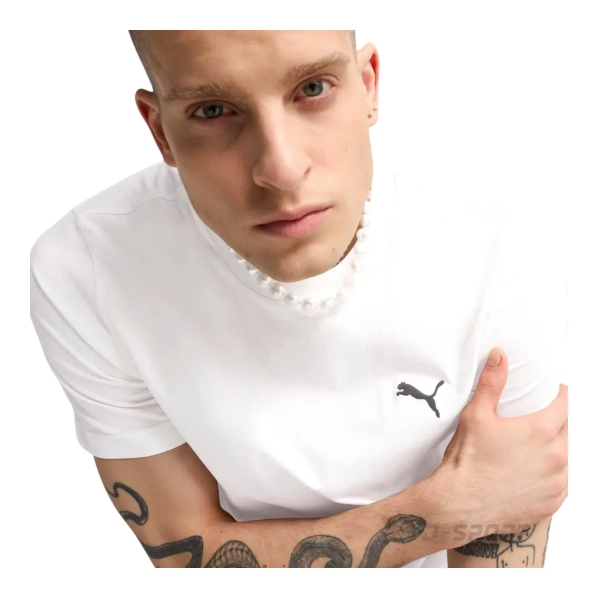 Pánské tričko Puma Ess Small Logo Tričko bílé