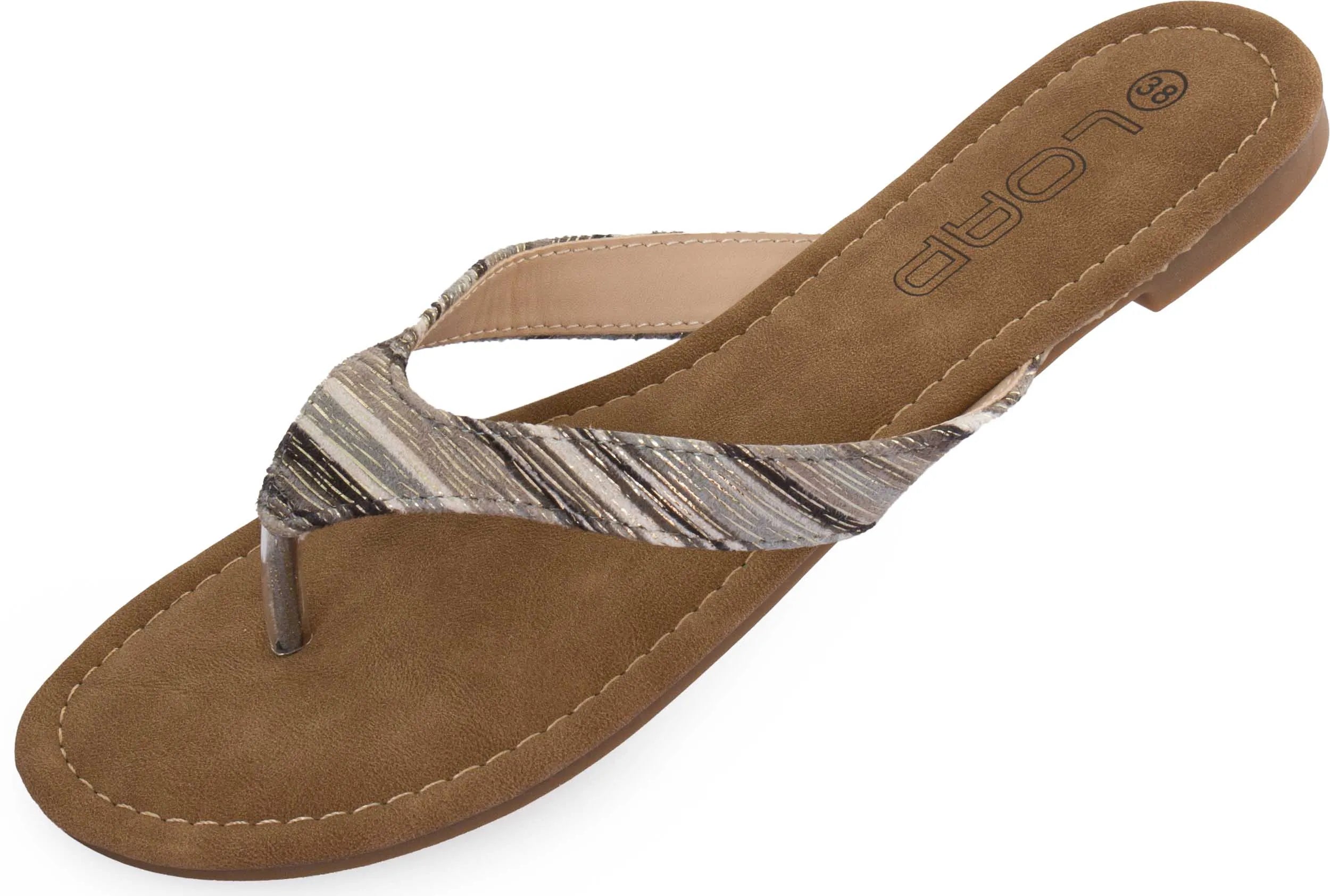 Women's Flip Flops Loap Herba Brown