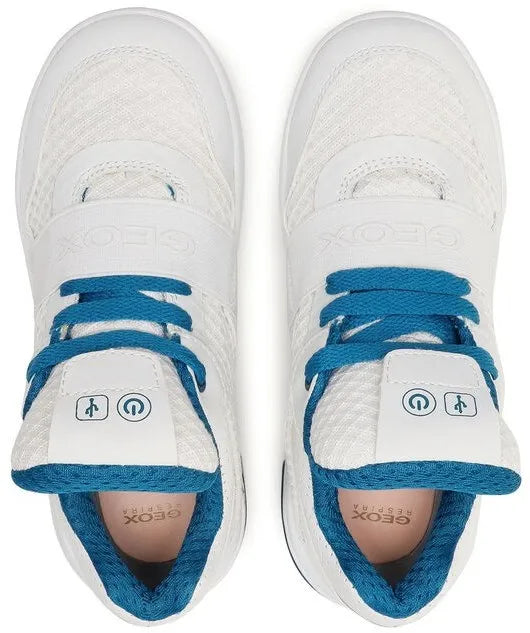 Børnesko Geox Jr Sneaker Hvid/petrol Hvid