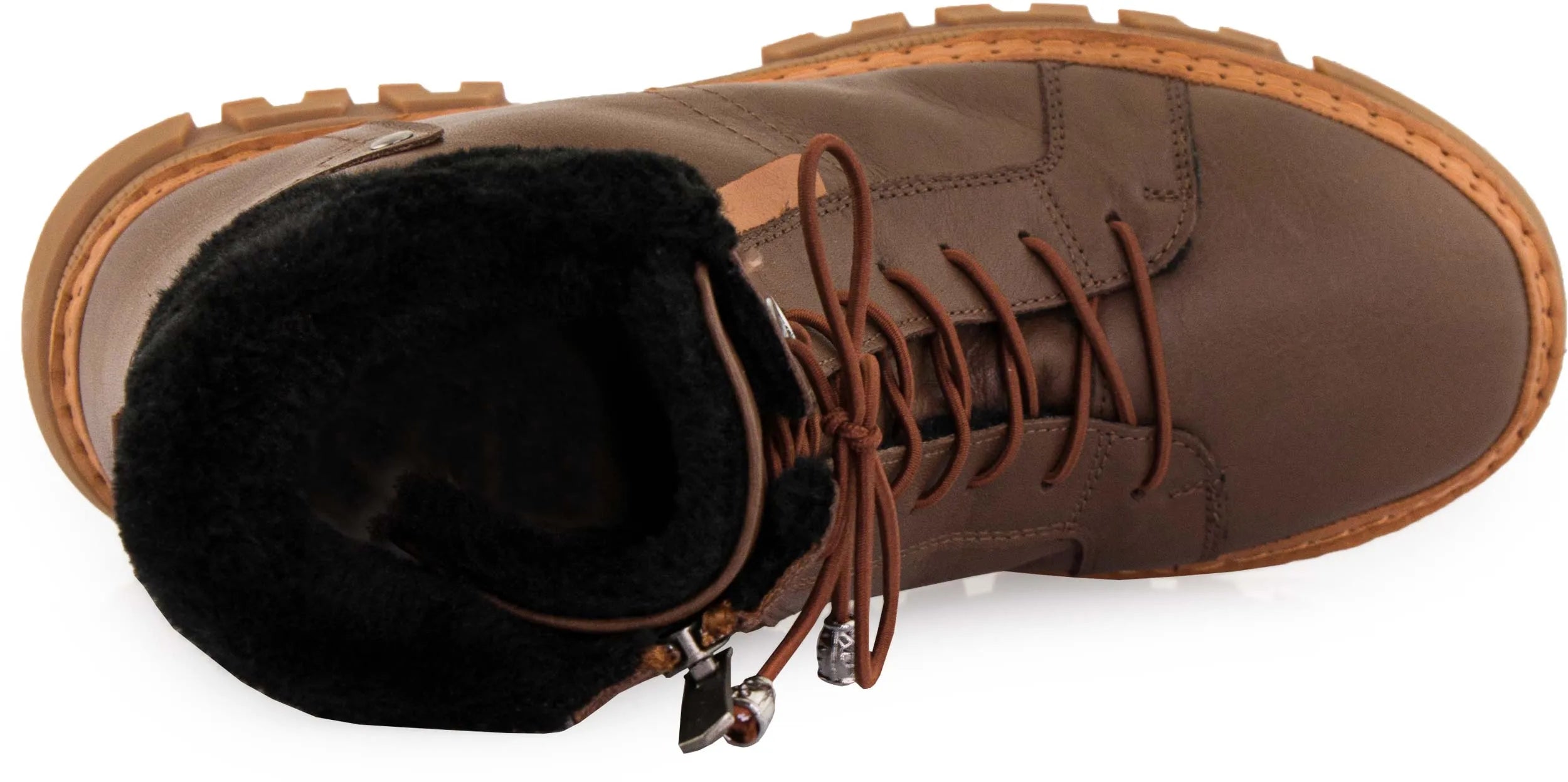 Kvinnors vinterläderstövlar Nell 207 Praline Brown