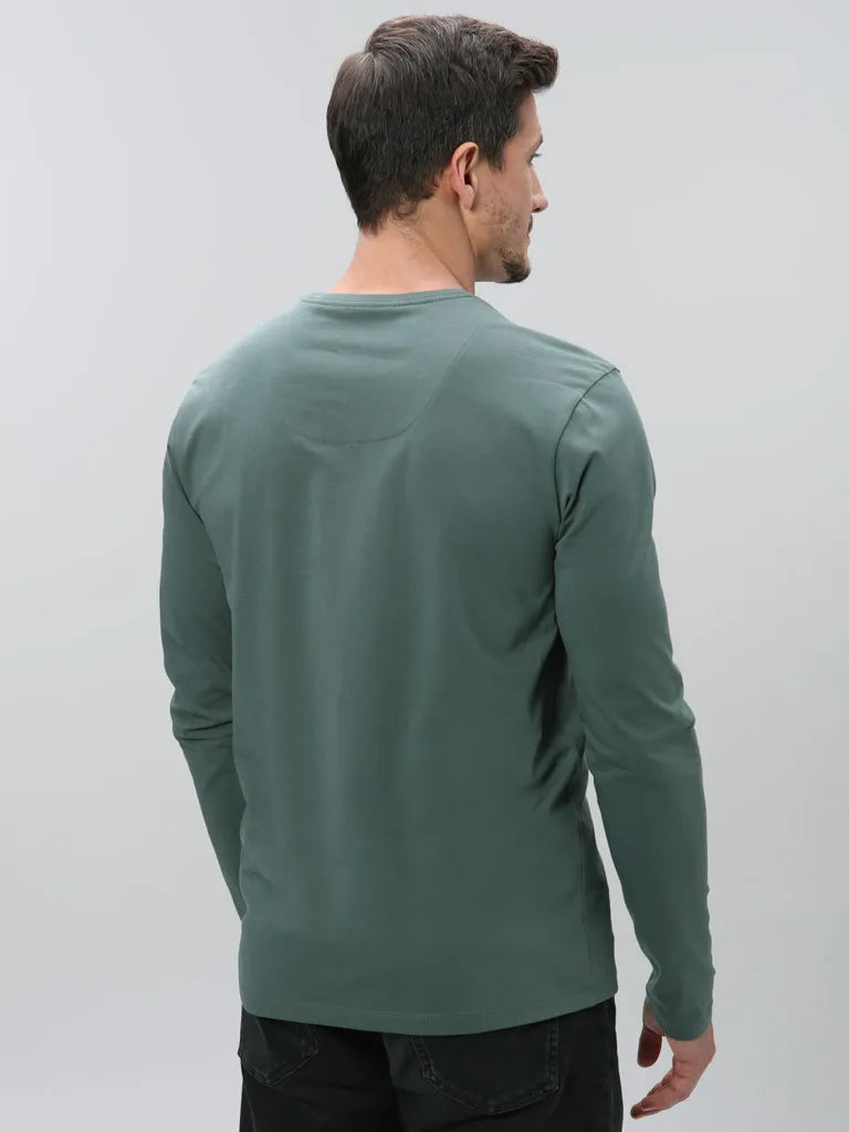 T-shirt a maniche lunghe da uomo Loap Alborg Verde