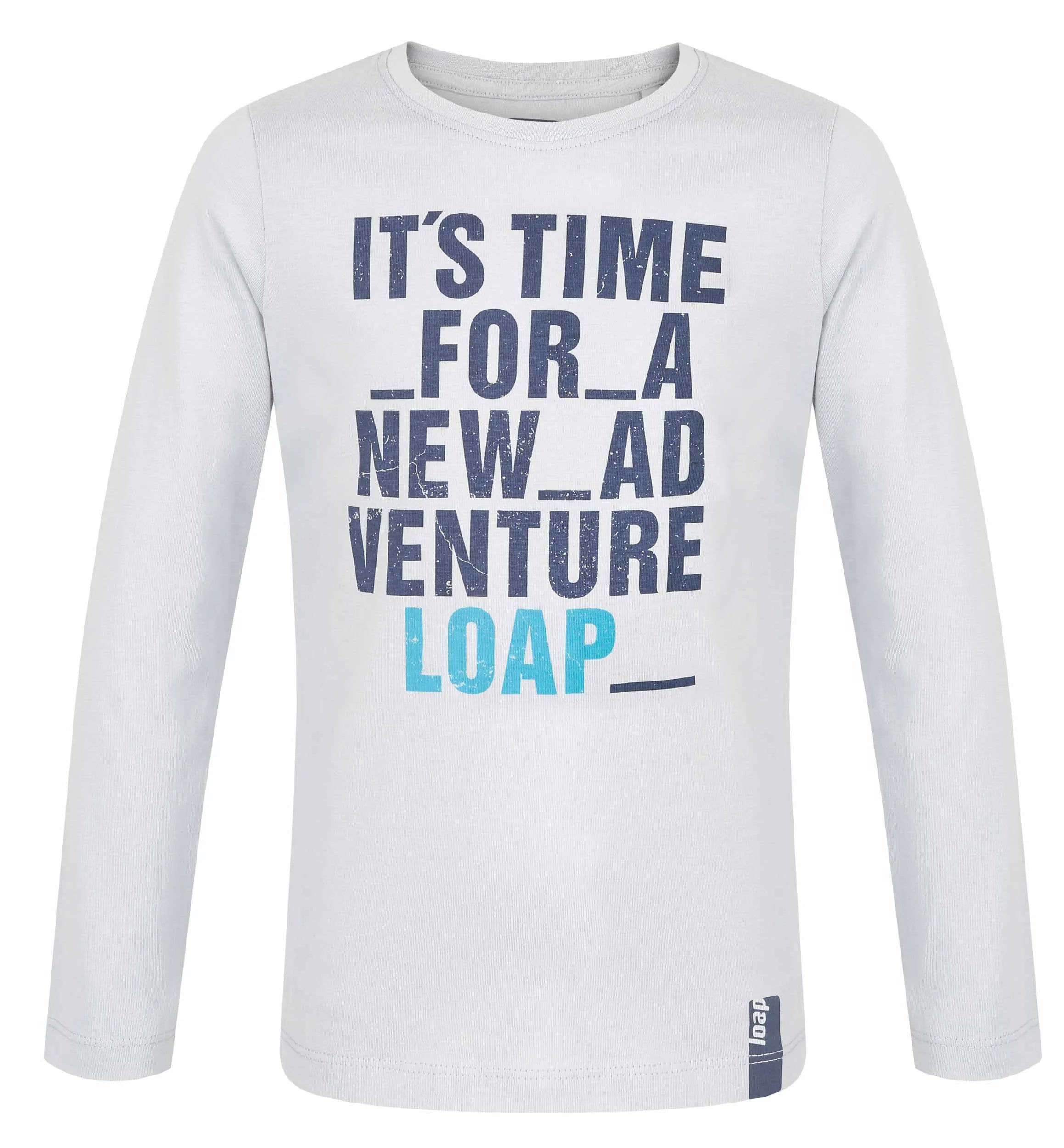 Kinder-T-Shirt Loop Binus Grau