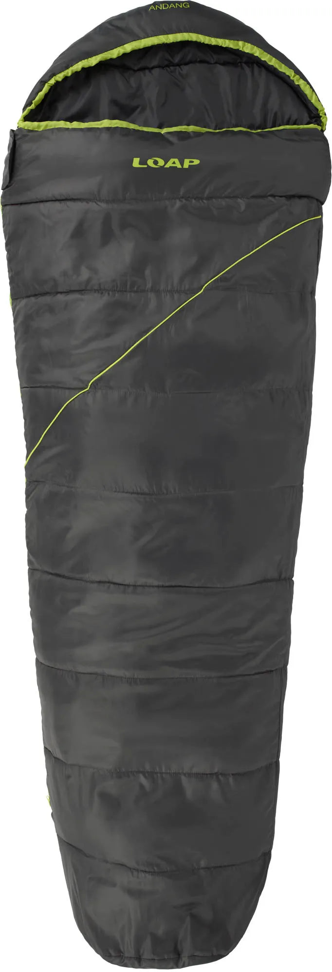 Sac de couchage momie Loap Andang Blk-grn Noir L-Fermeture éclair gauche