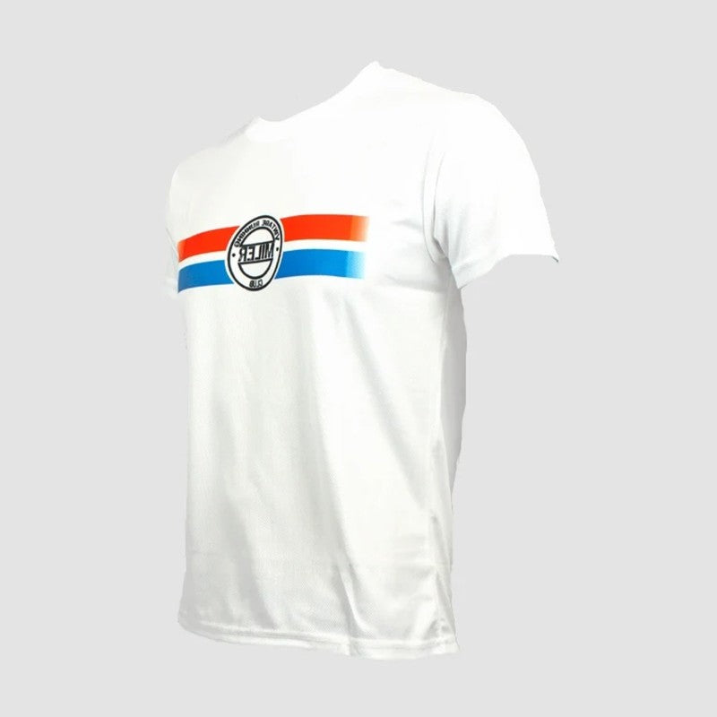 Camiseta Manga Corta Miler Hombre Iffley Road Tejido Dry Sublimación Branco