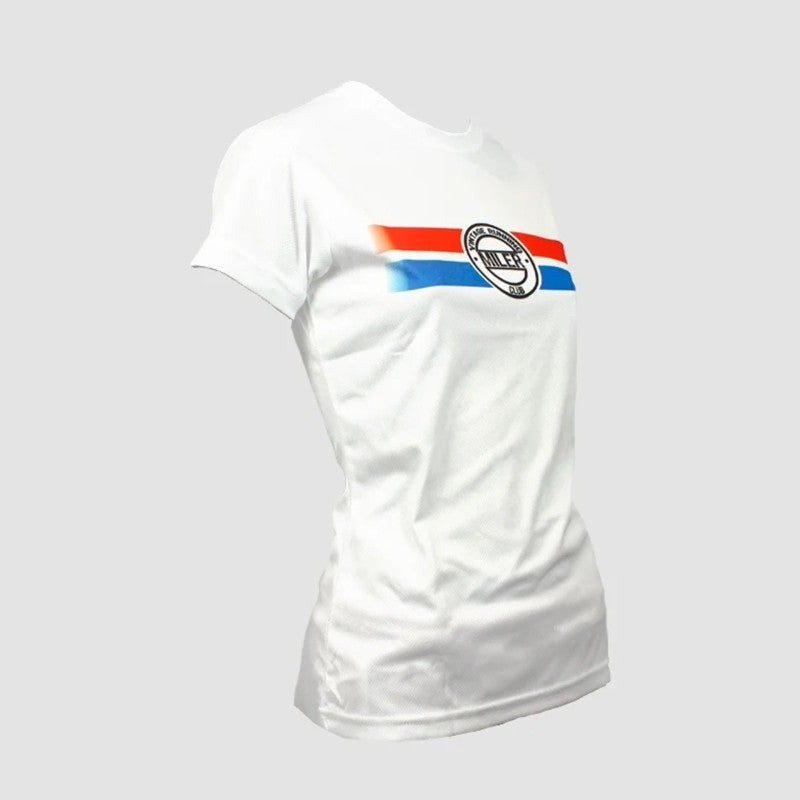 Camiseta Manga Corta Miler Femme Iffley Road Tejido Dry Sublimación Blanc