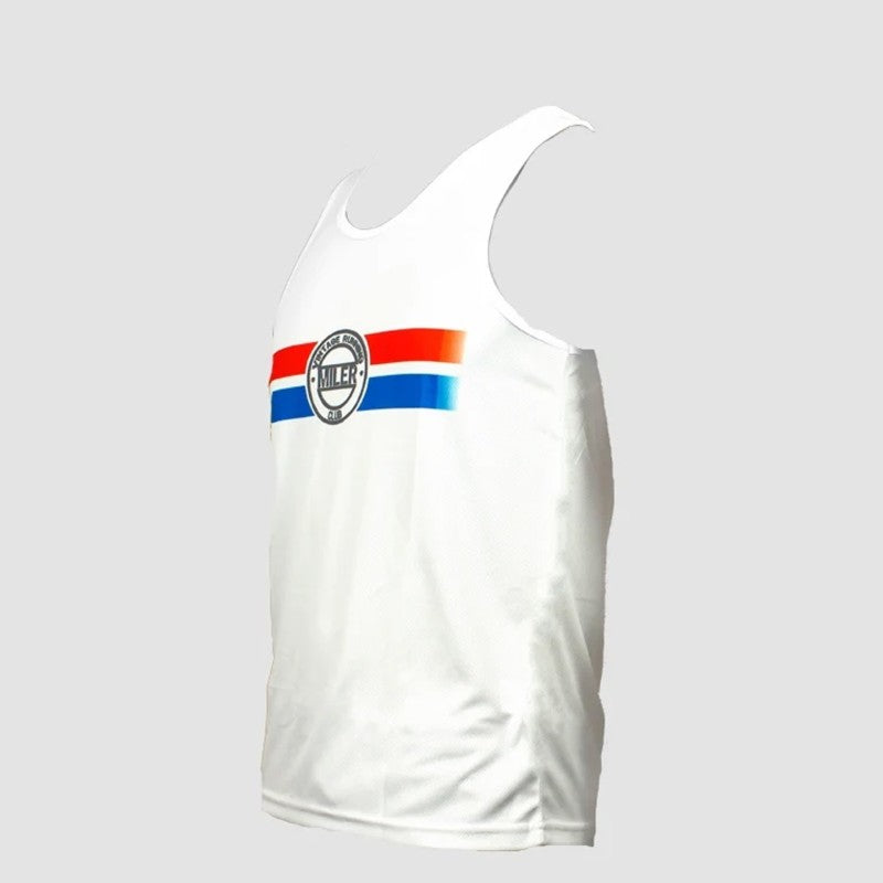 Camiseta Tirantes Miler Hombre Roger Tejido Dry Sublimación Blanc
