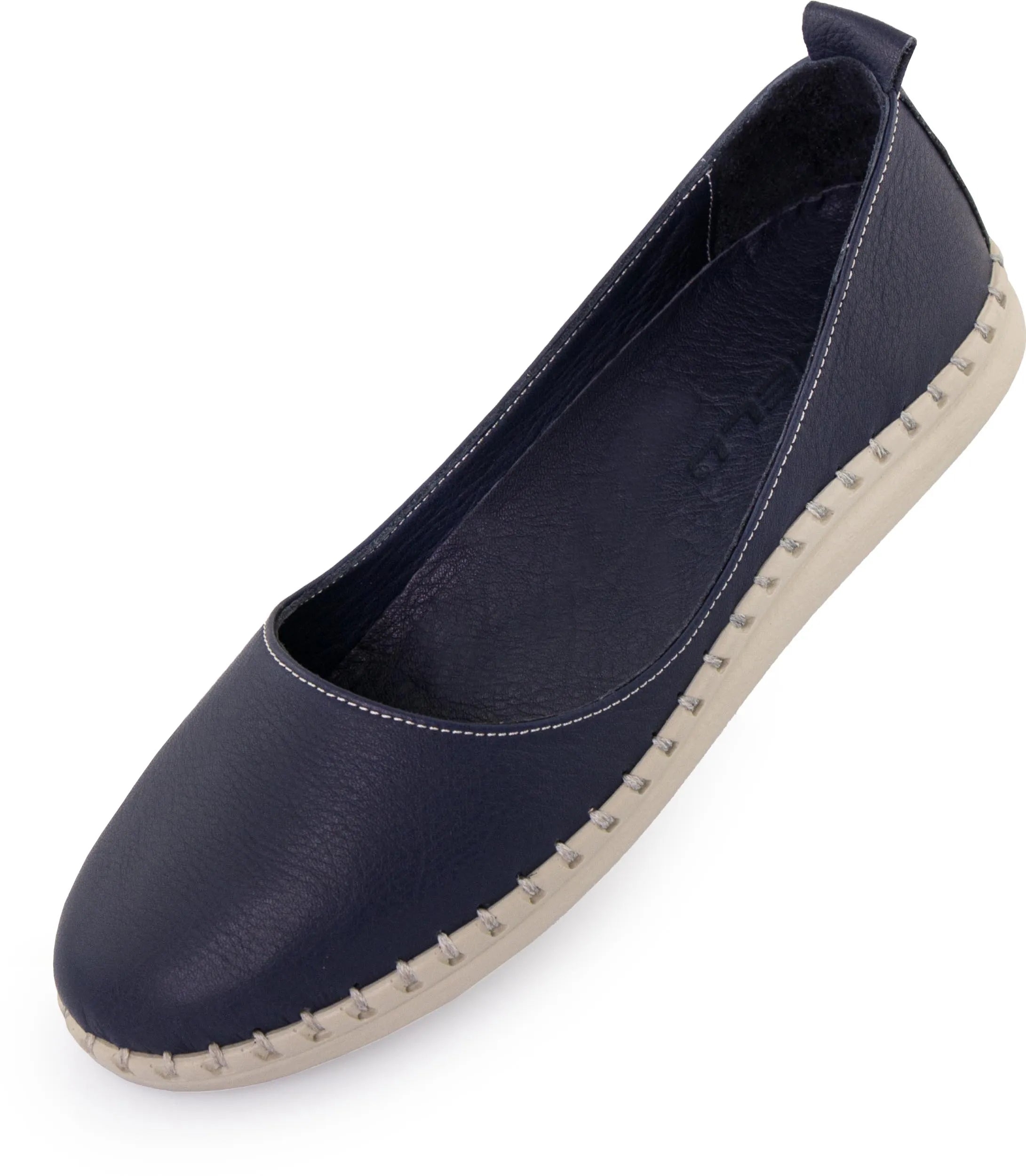 Ballerine in pelle da donna Nell Aurora Blu Navy