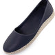 Women's Leather Ballet Flats Nell Aurora Navy