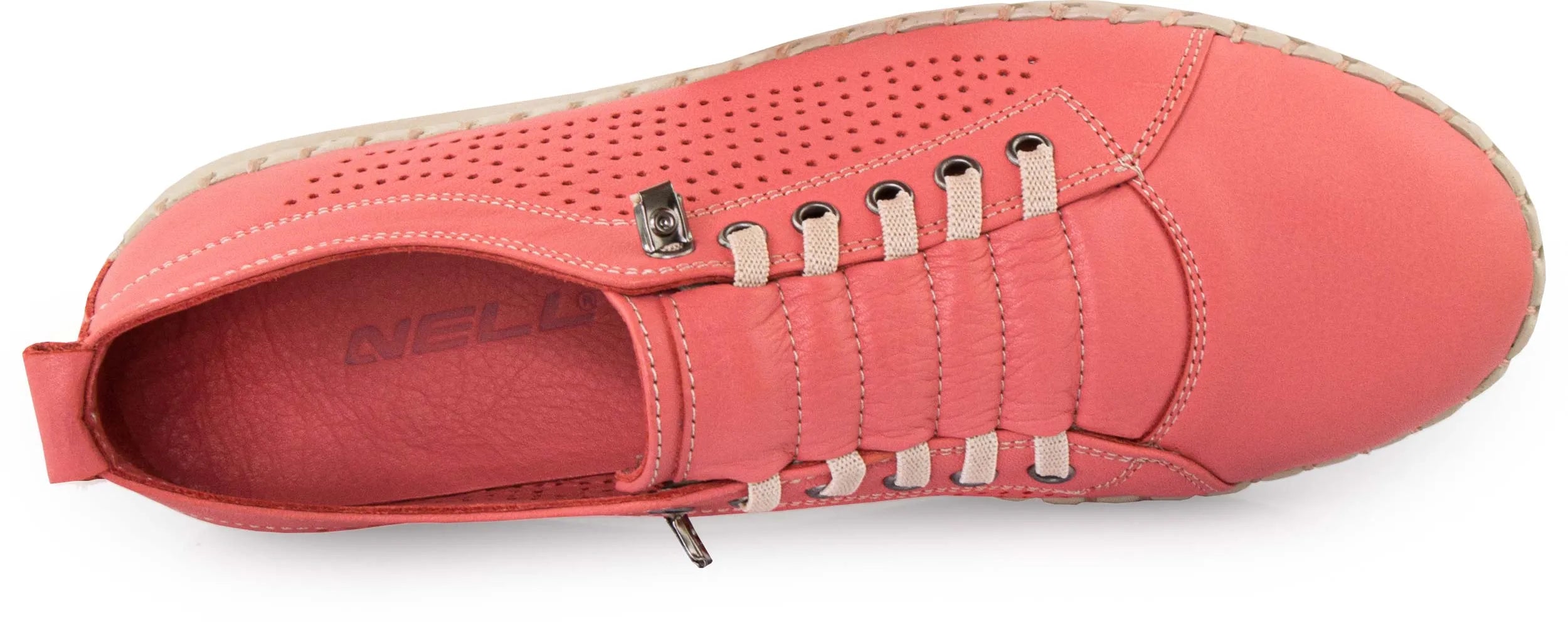 Leren damesschoenen Nell Perform Flower Roze