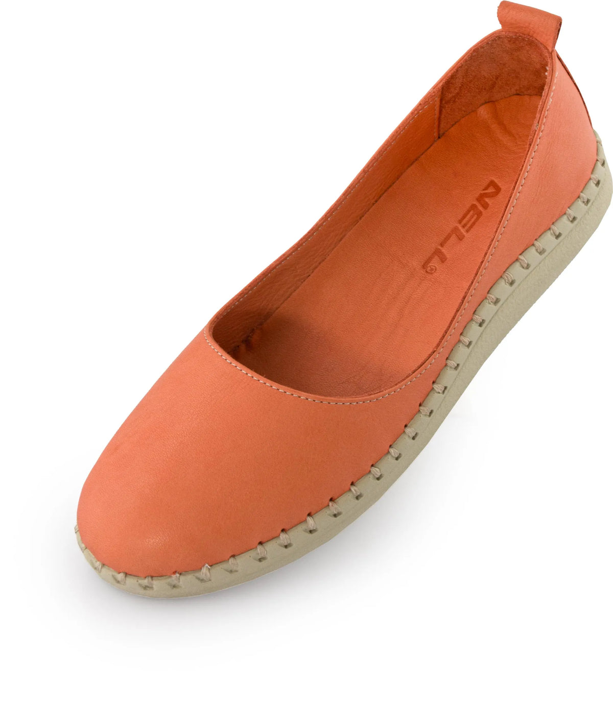 Dámske kožené baleríny Nell Pumpkin Orange