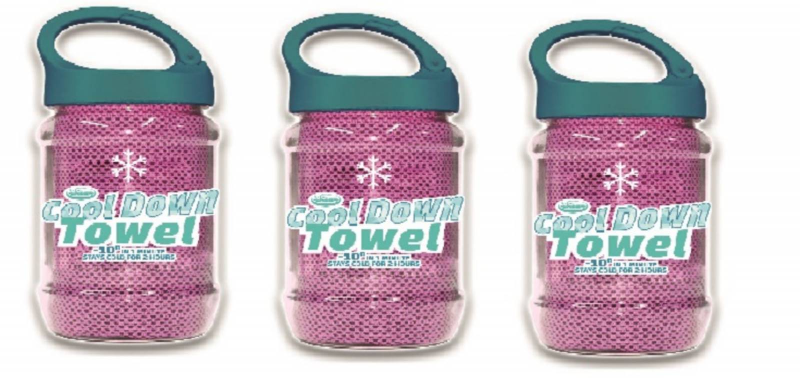 Cool Down Towel - Incl. Bag - 3x Pink