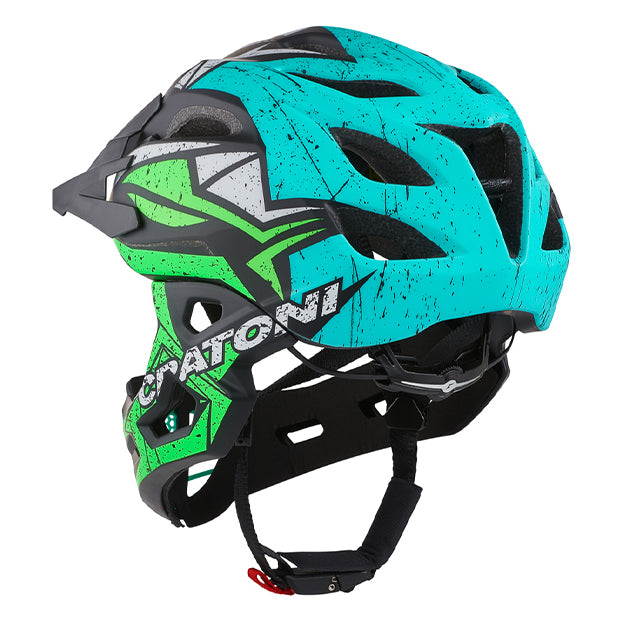 Helm Cratoni C-maniac Pro Zwart/limoen/turkoois Mat - L/xl (59-62cm)