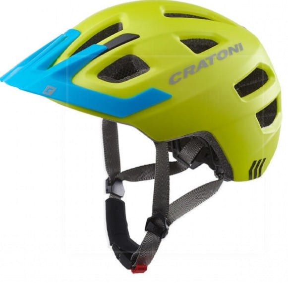 Cratoni Maxster Pro Lime/blauw mat kinderhelm