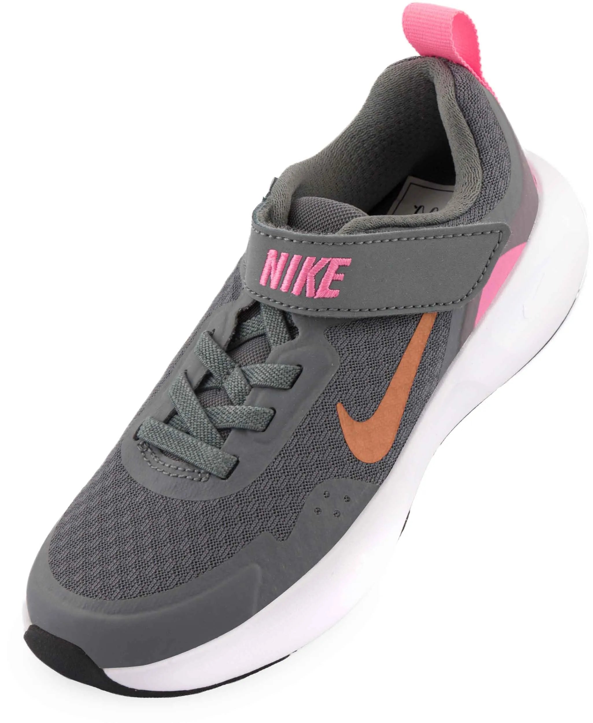 Bróga leanaí nike jr wearallday ps deatach copar liath/miotalach 28.5