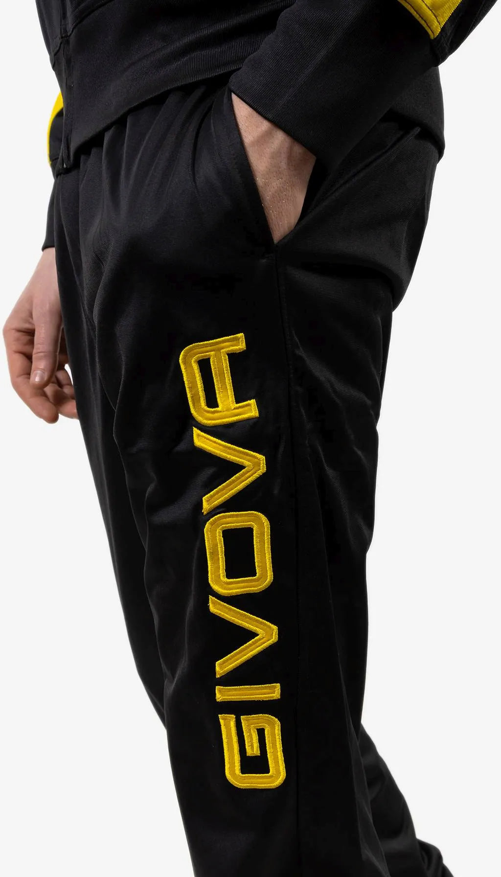 Zestaw sportowy givova roma czarno-żółty czarny 2xl