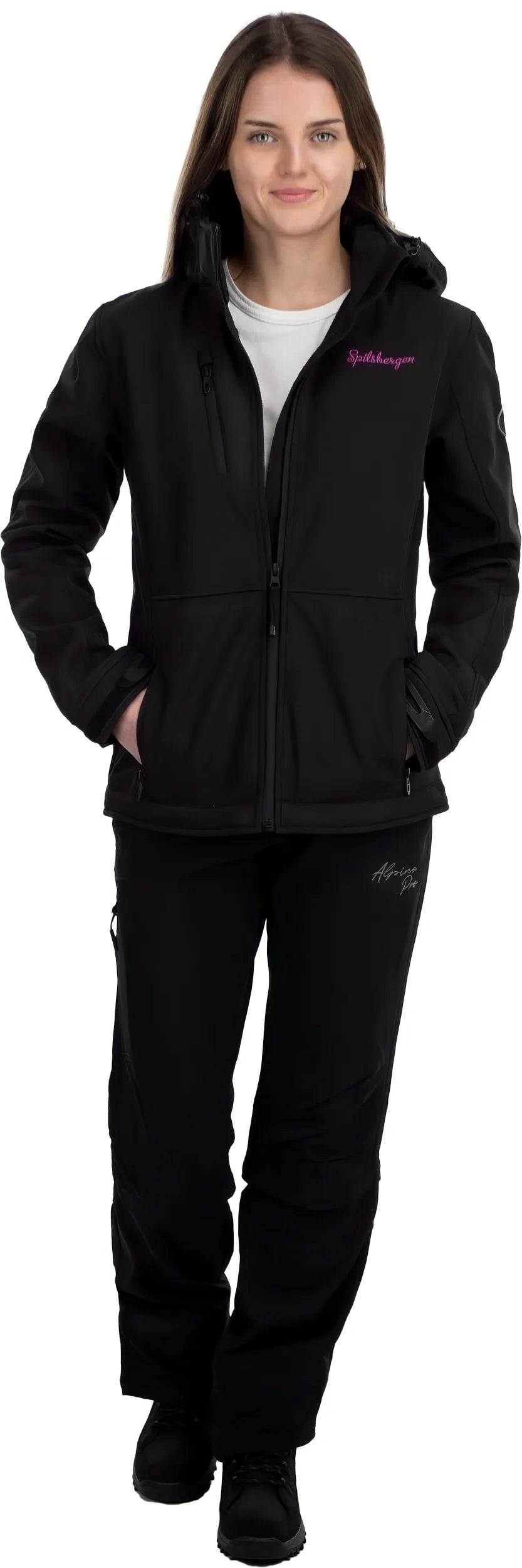 Damska kurtka softshell Spitsbergen Norwegia Wms 3-warstwowa kurtka czarna