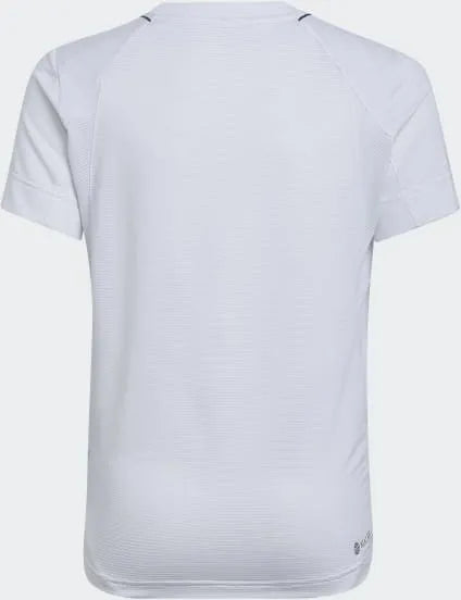 Camiseta infantil adidas jr q2 estampada tênis branco 116