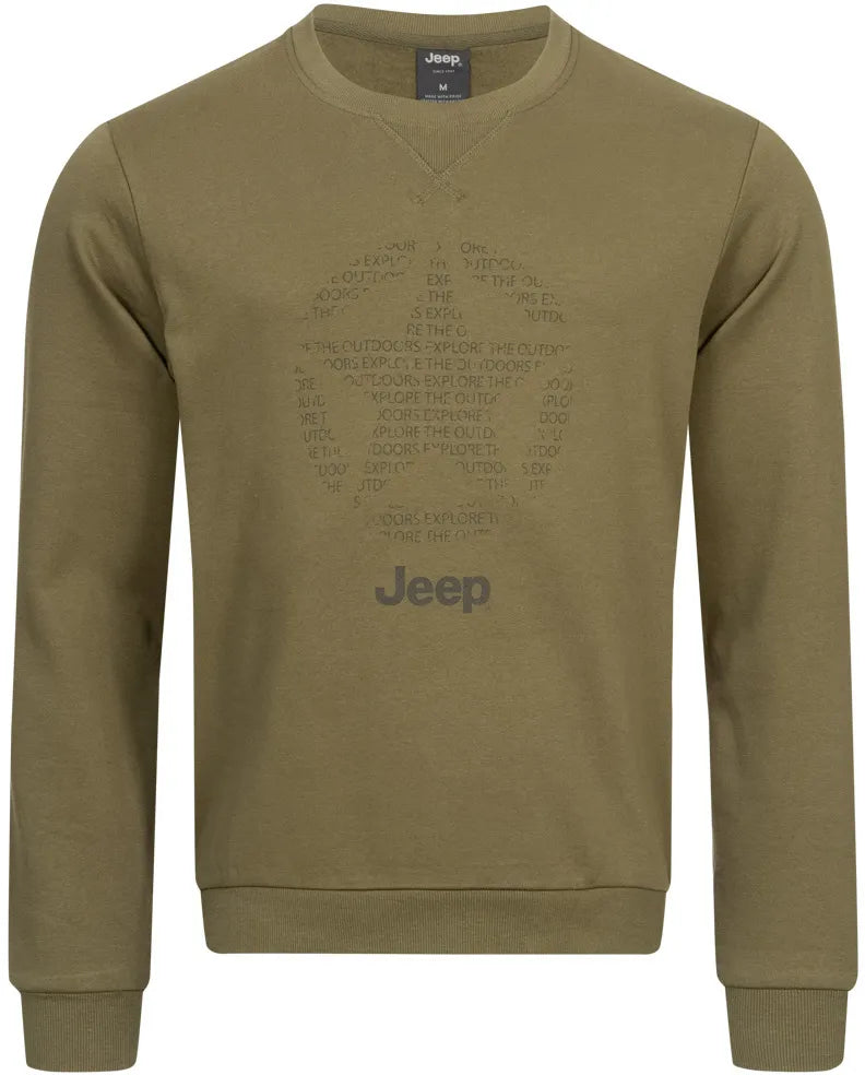 Pánská mikina Jeep s kulatým výstřihem Star All Brown 2xl