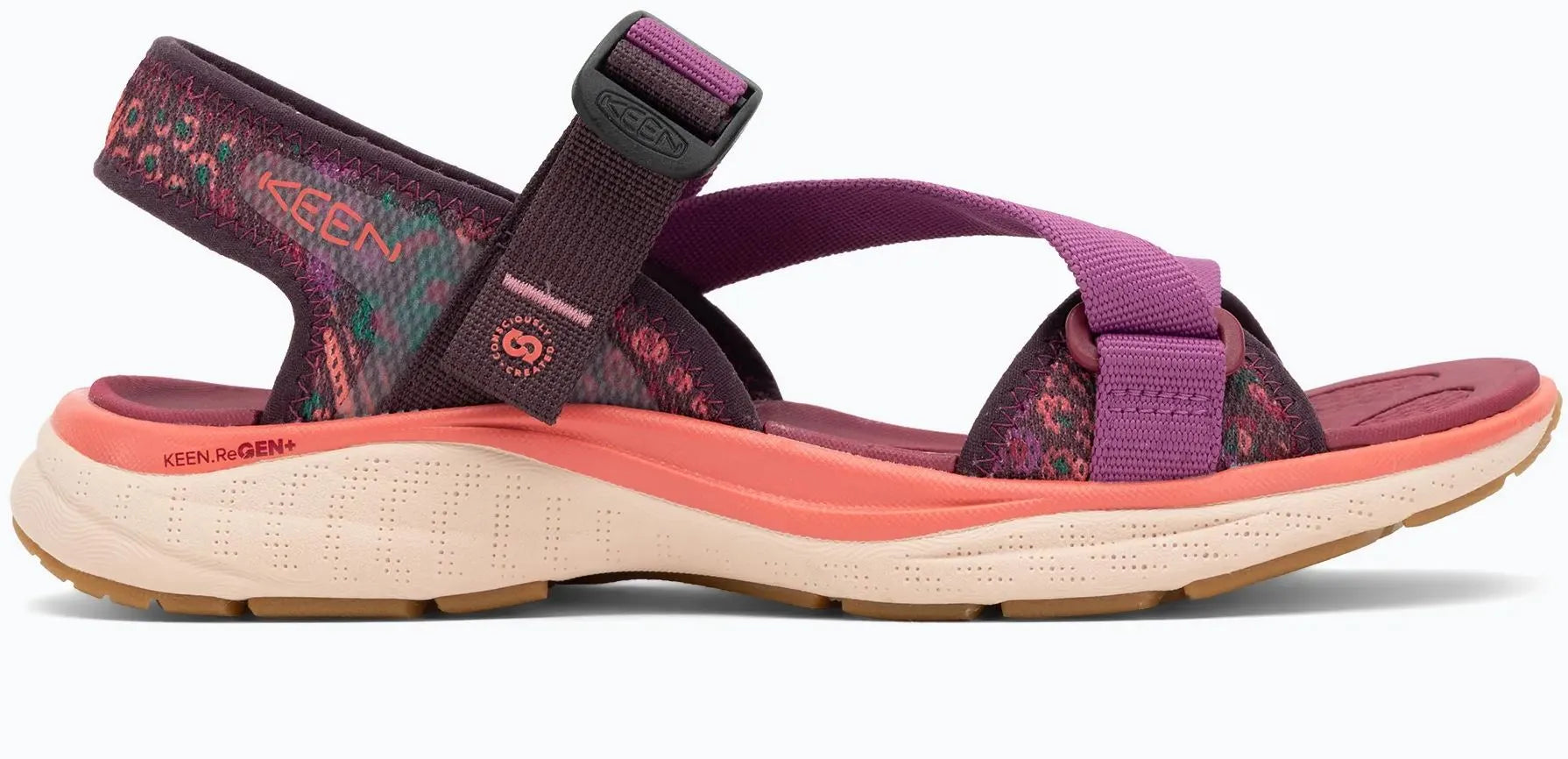 Dámske sandále keen wmns leiki ot sandal plum perfect/dubarry pink 39