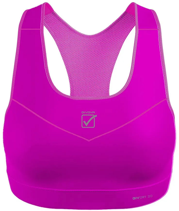 Reggiseno Sportivo Givova Top Donna Fuxia Rosa