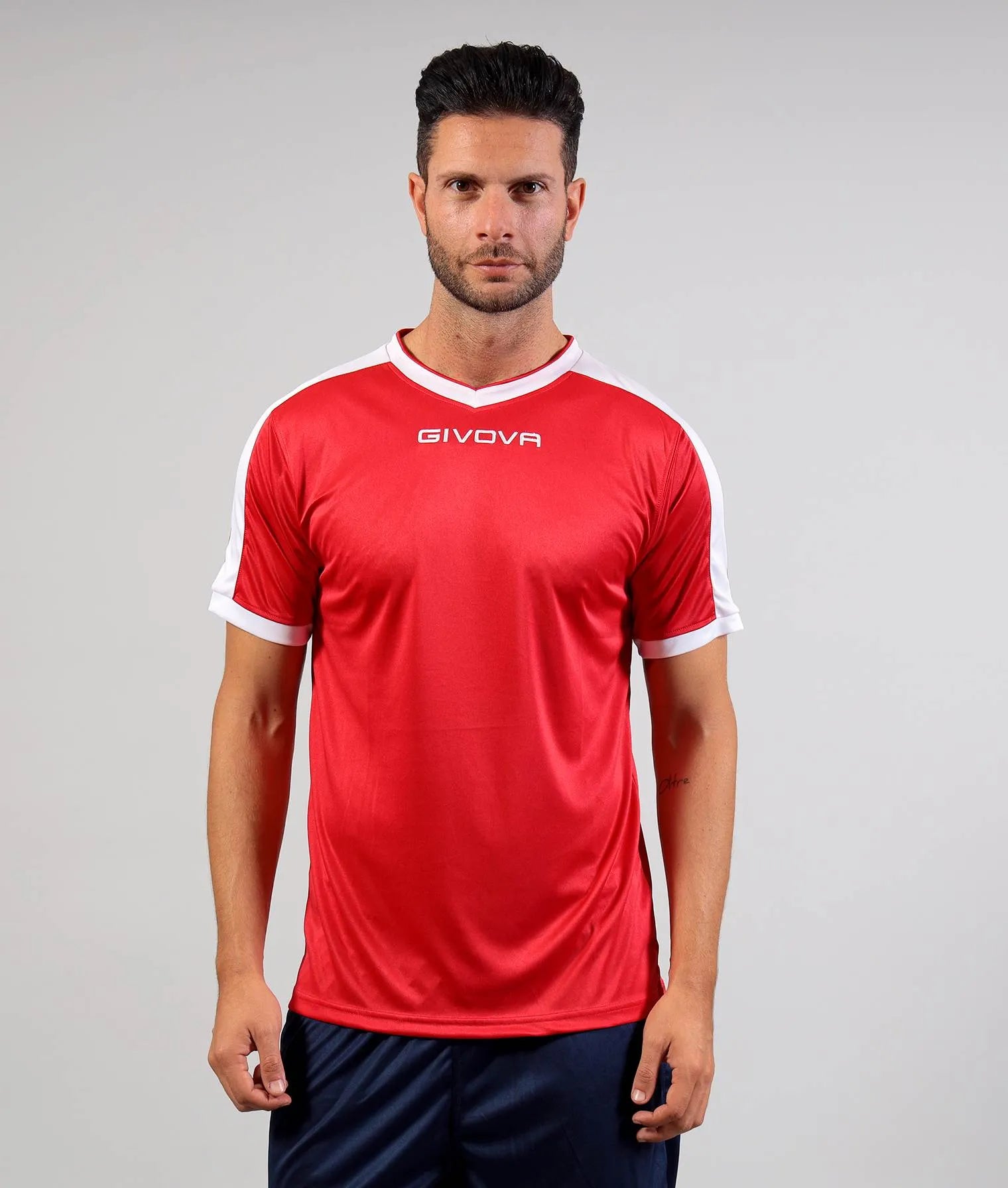 T-shirt sportiva Givova Revolution Rosso-bianco Rosso