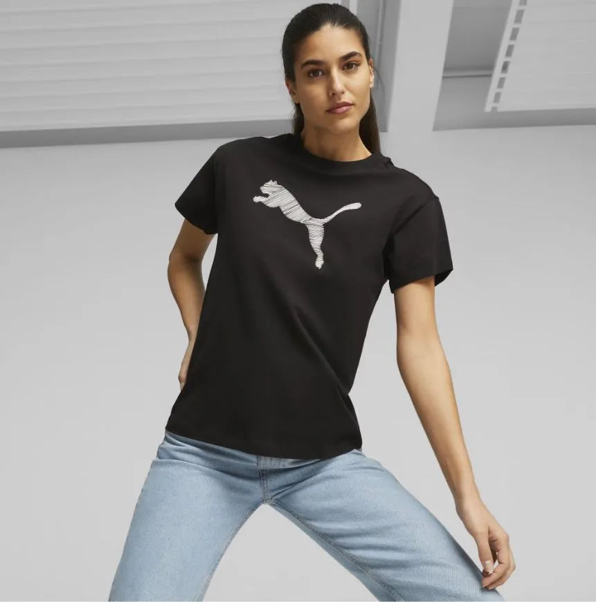 Puma Wmns Her Tshirt Noir Femme