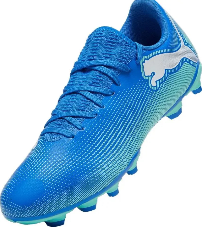 Chuteiras de futebol puma mens future 7 play fg/ag chuteira azul claro azul 45