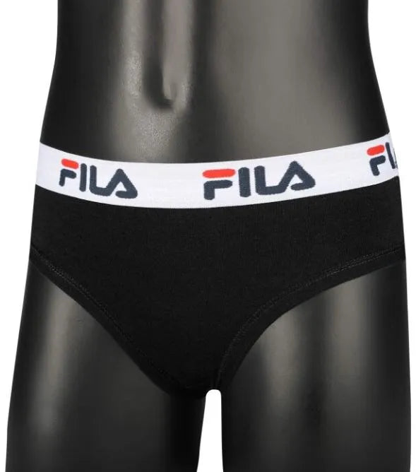Calcinha de menina fila elastica preta 140-152