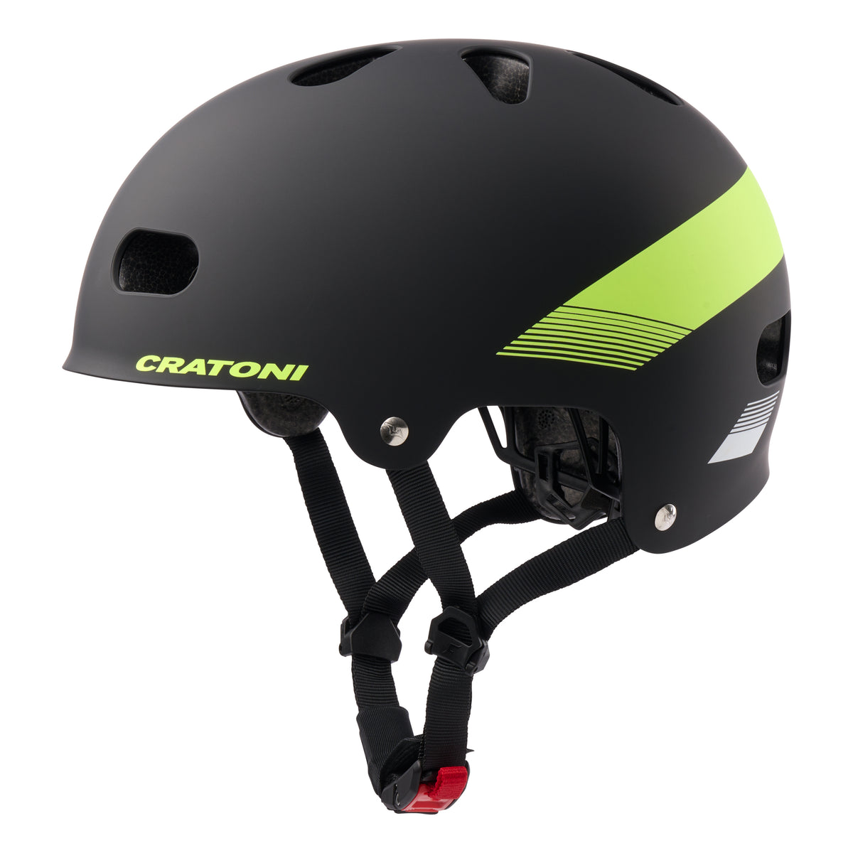 Barnhjälm Cratoni C-mate Jr. Svart/lime Matt - S/m (54-58cm)