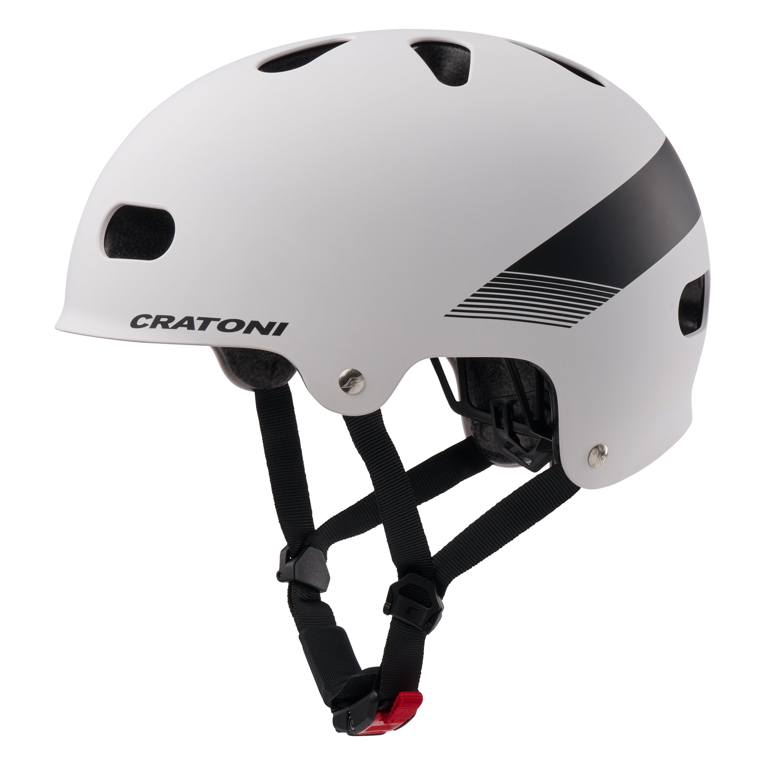Children's Helmet Cratoni C-mate Jr. White/black Matt - S/m (54-58cm)