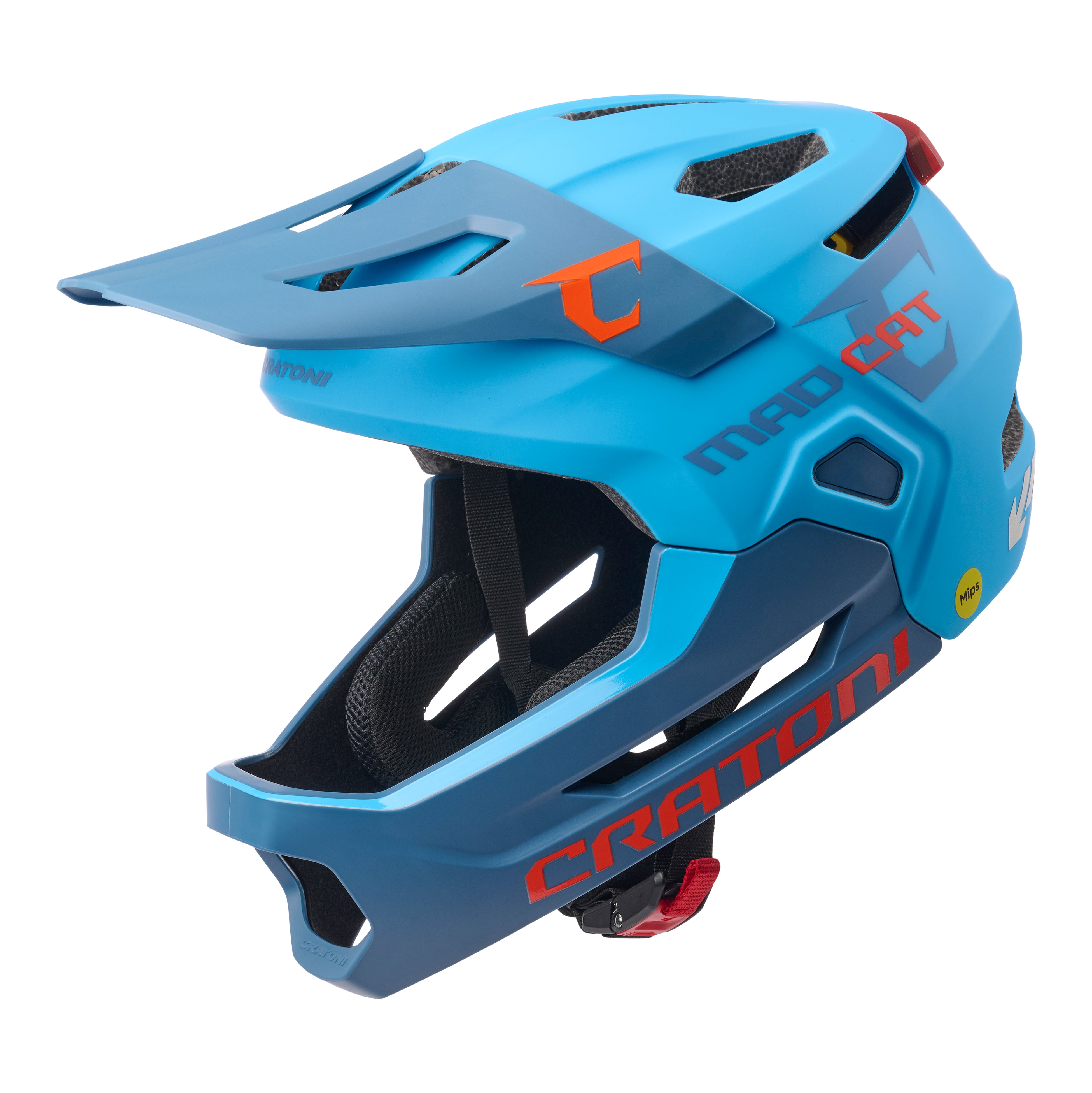 Kask dziecięcy Cratoni Madcat Mips Blue Matt - S/m (49-56cm)