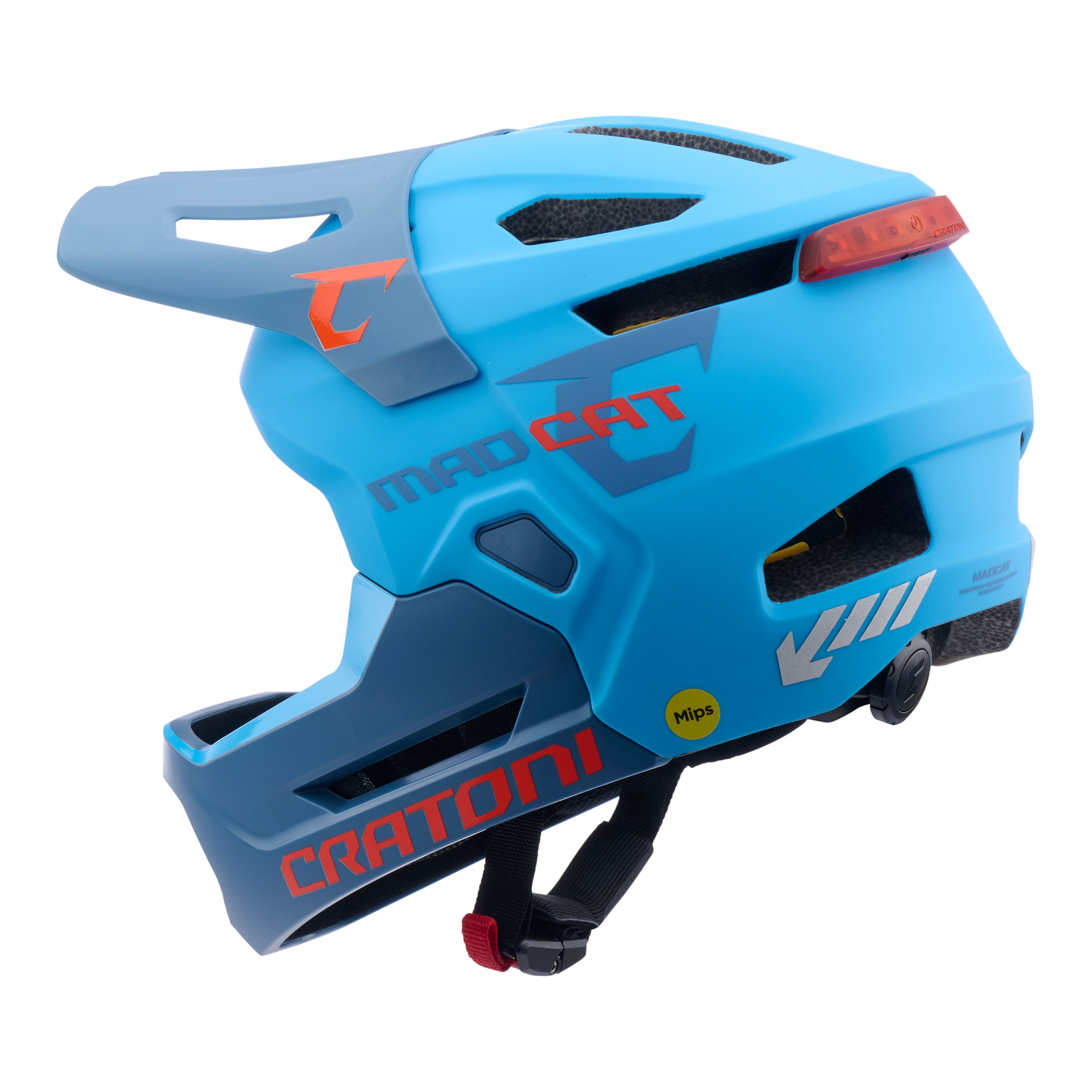 Kask dziecięcy Cratoni Madcat Mips Blue Matt - S/m (49-56cm)