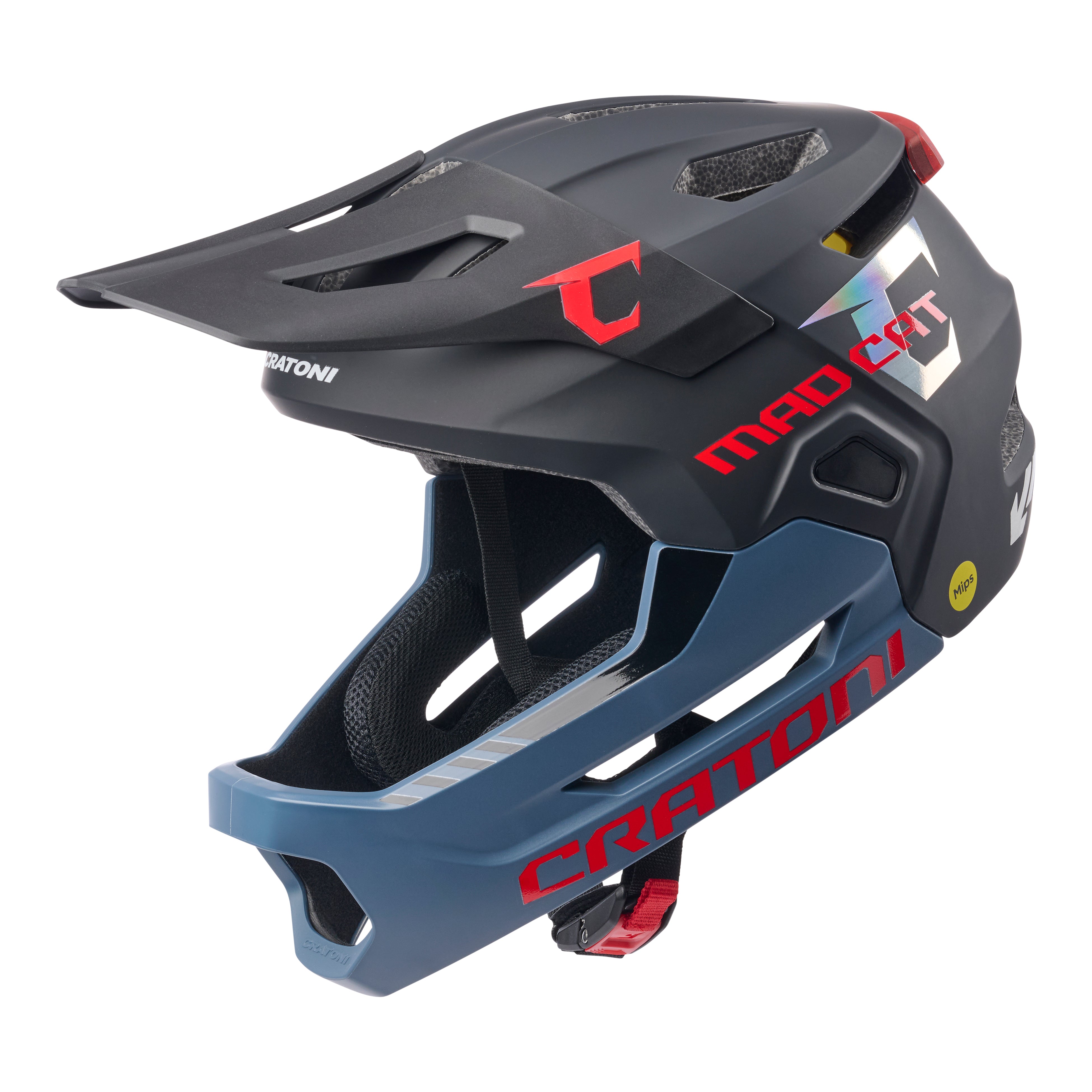 Cratoni Madcat Mips Kinderhelm Gunmetal/rood Mat - S/m (49-56cm)