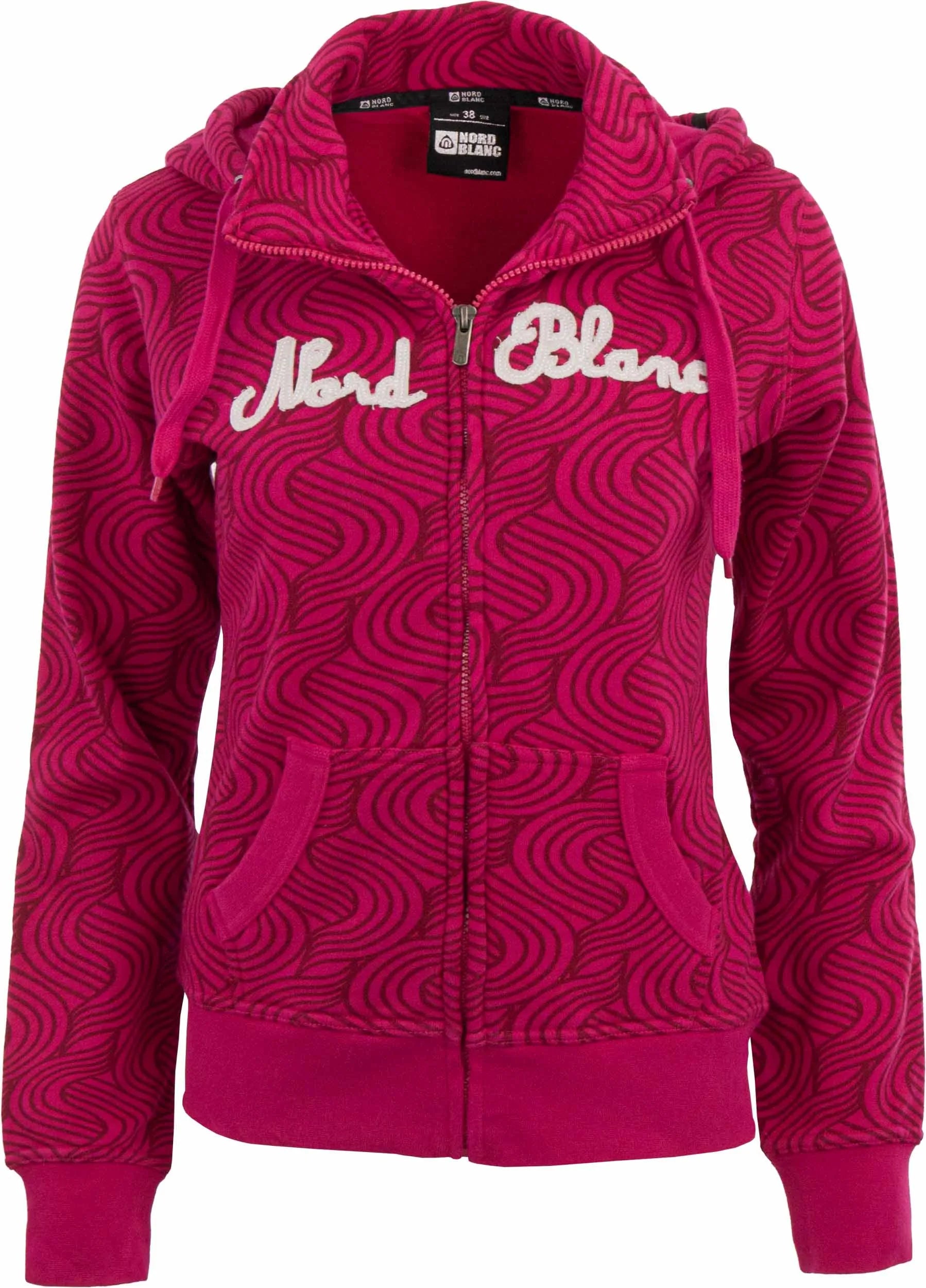 Sweat à capuche zippé femme Nordblanc rose 36