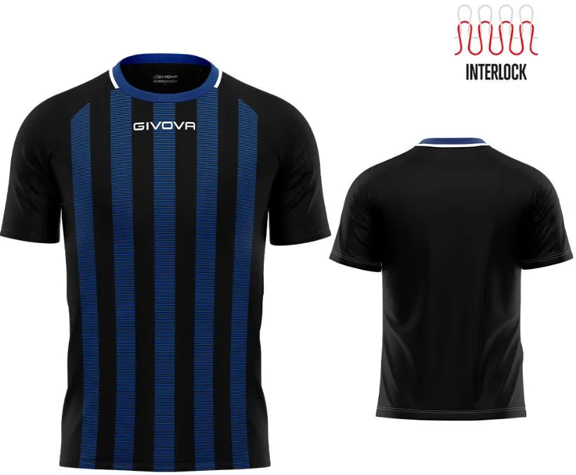 Sports T-shirt Givova Rugby Sort-kongelig Blå